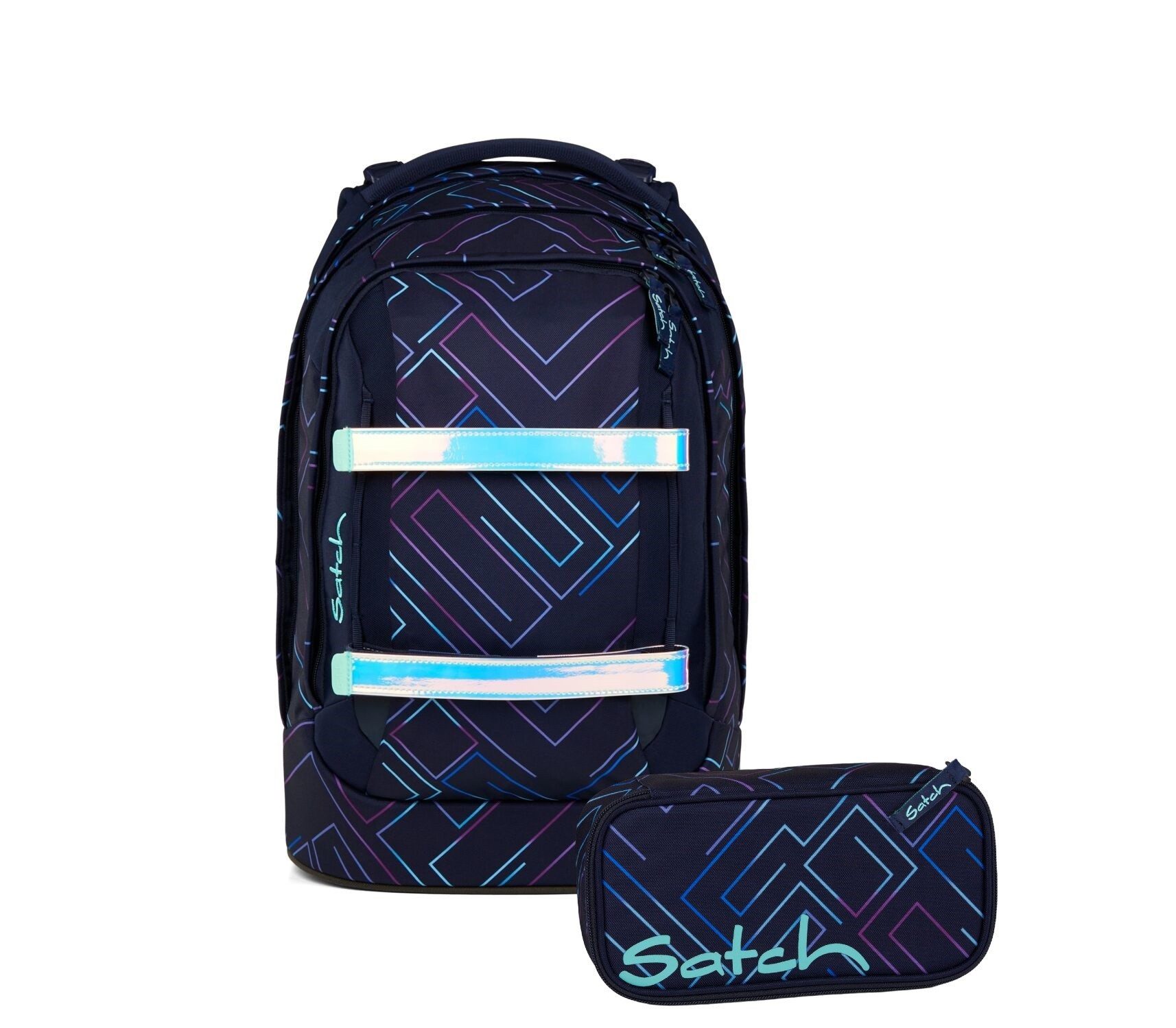 Satch Schulranzen Schulrucksack-Set PACK Purple Laser