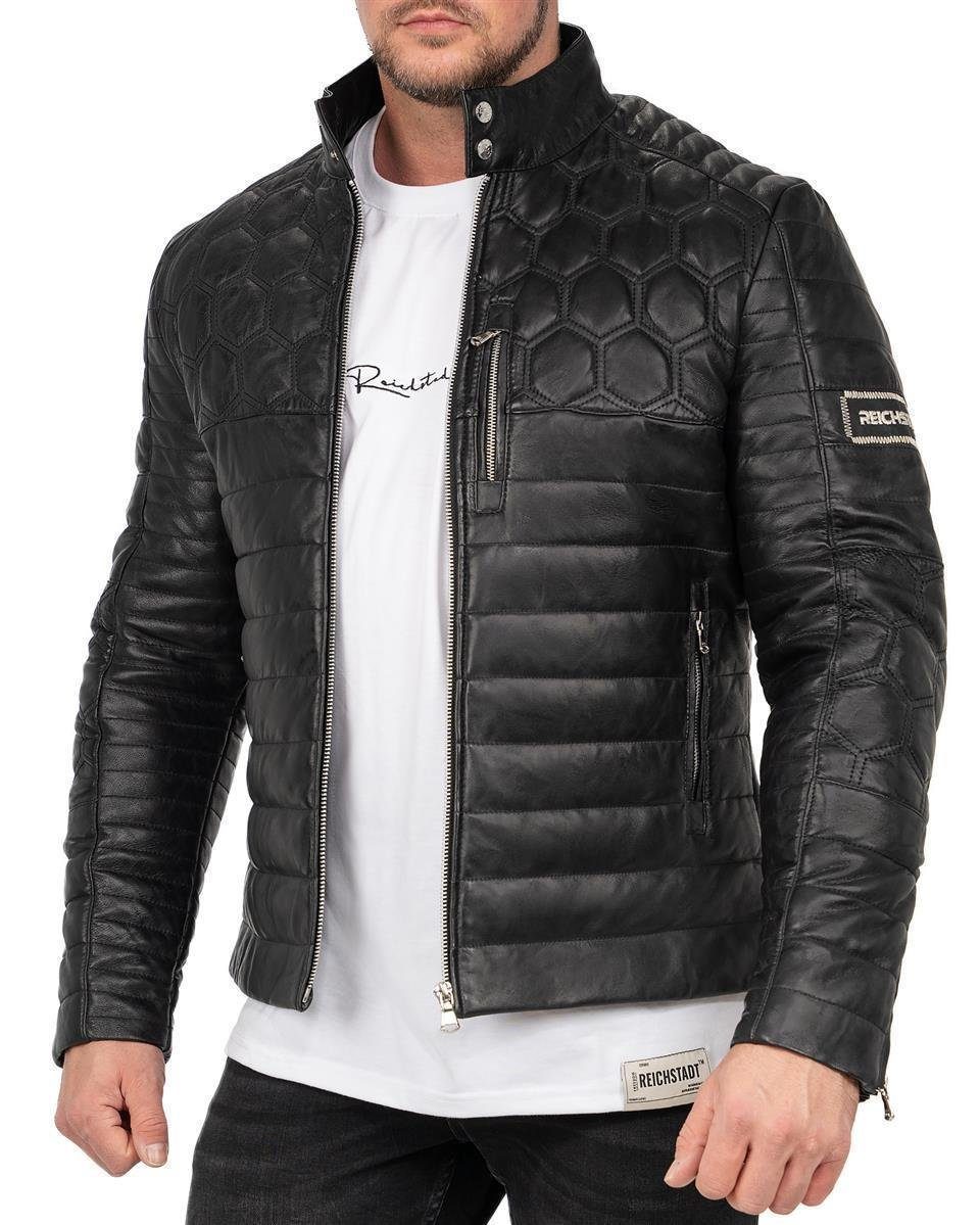 Reichstadt Lederjacke Herren Jacke Echtleder Black