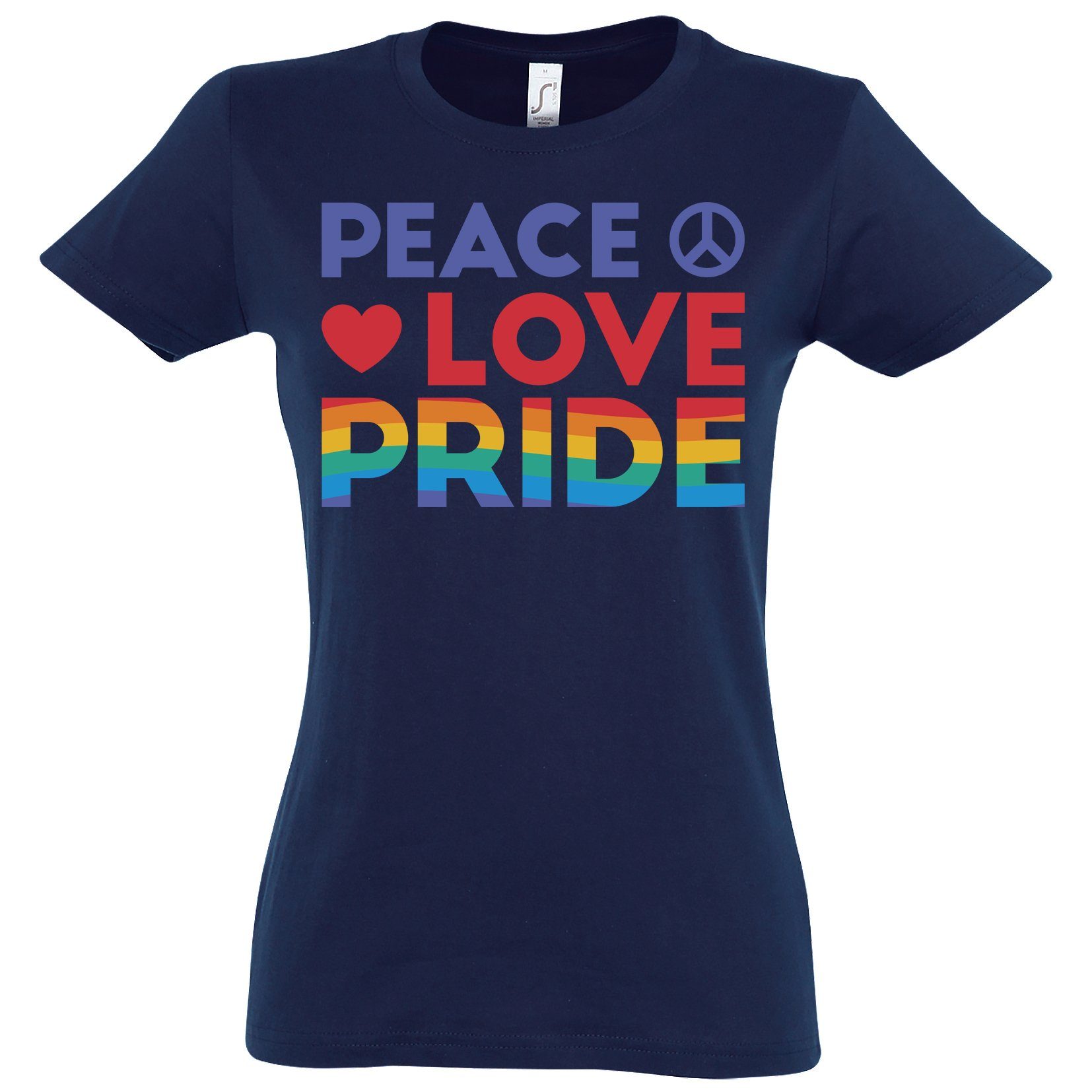Youth Designz T-Shirt Peace Love Pride