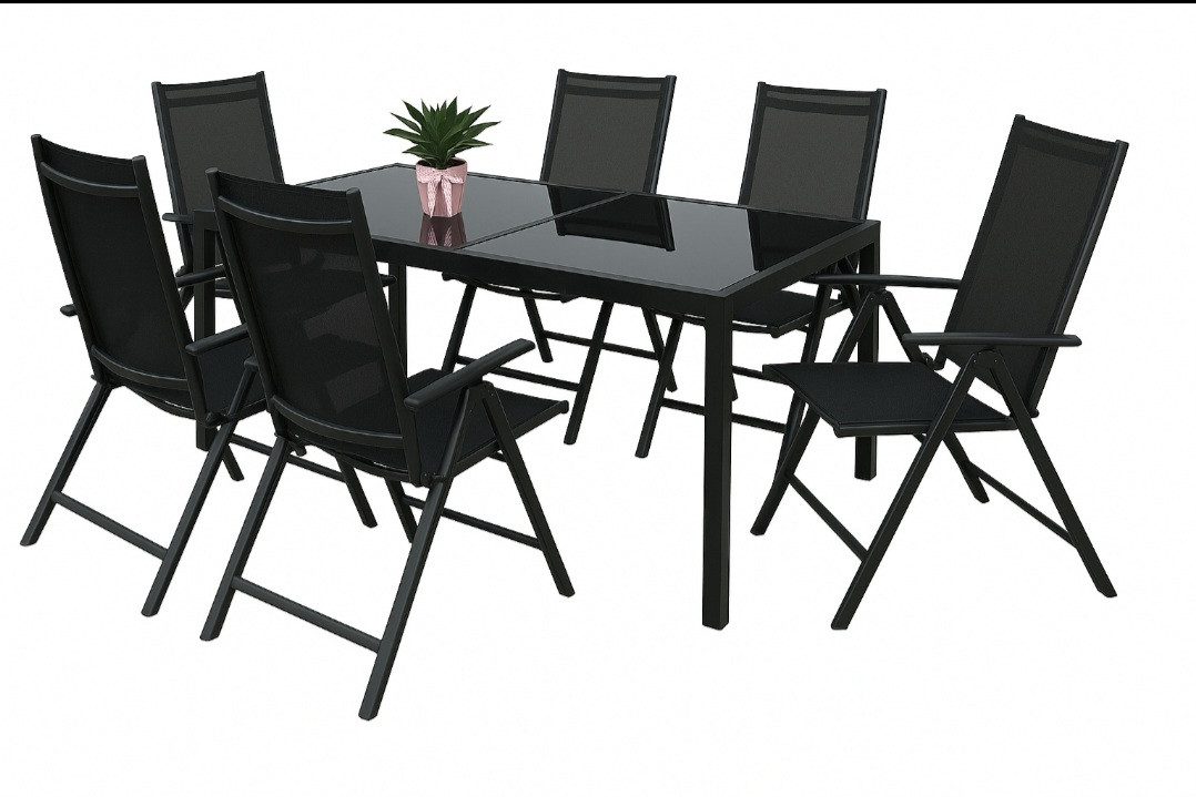 BruKa Gartentisch Sitzgruppe POETTO 6 Personen