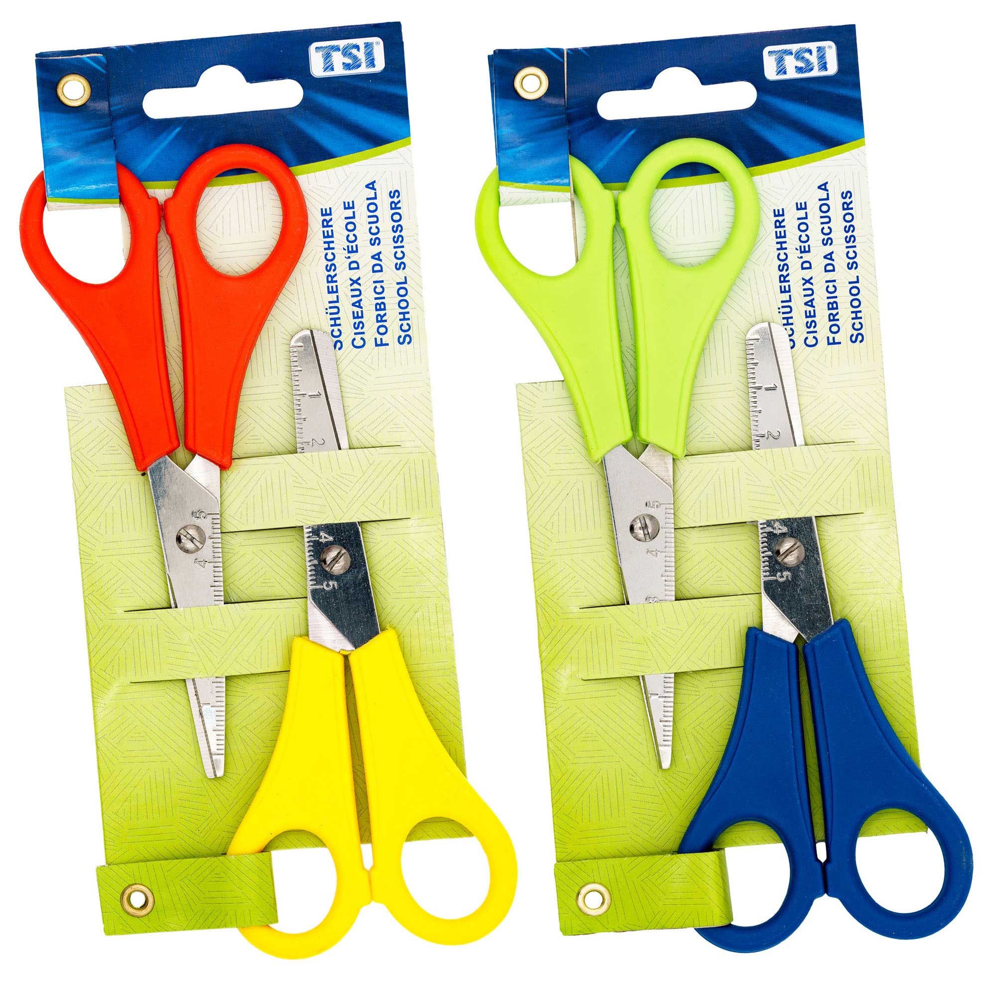 TSI Schreibwaren Universalschere Scherenset 13,5cm spitz