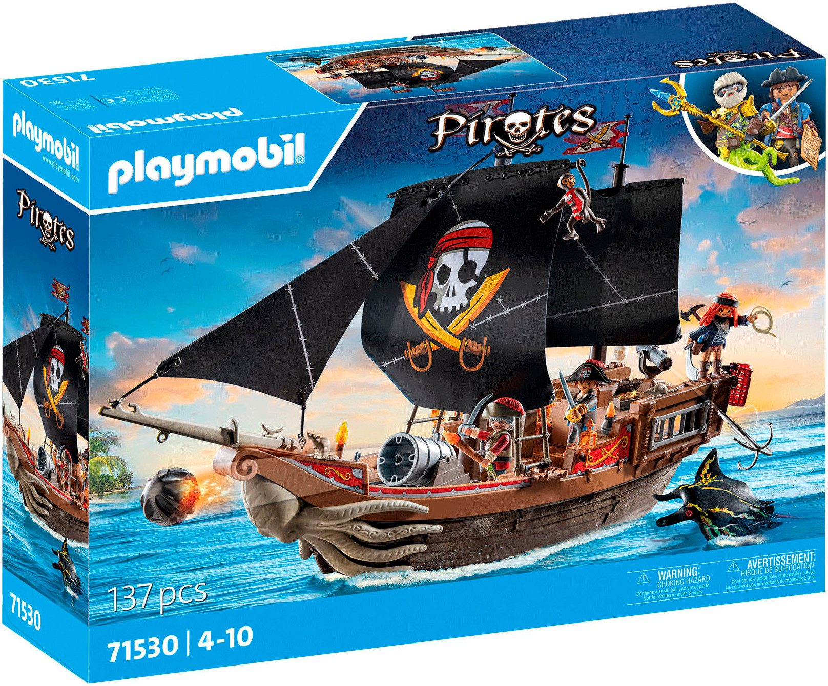 Playmobil® Großes Piratenschiff (71530), Pirates Konstruktions-Spielset,