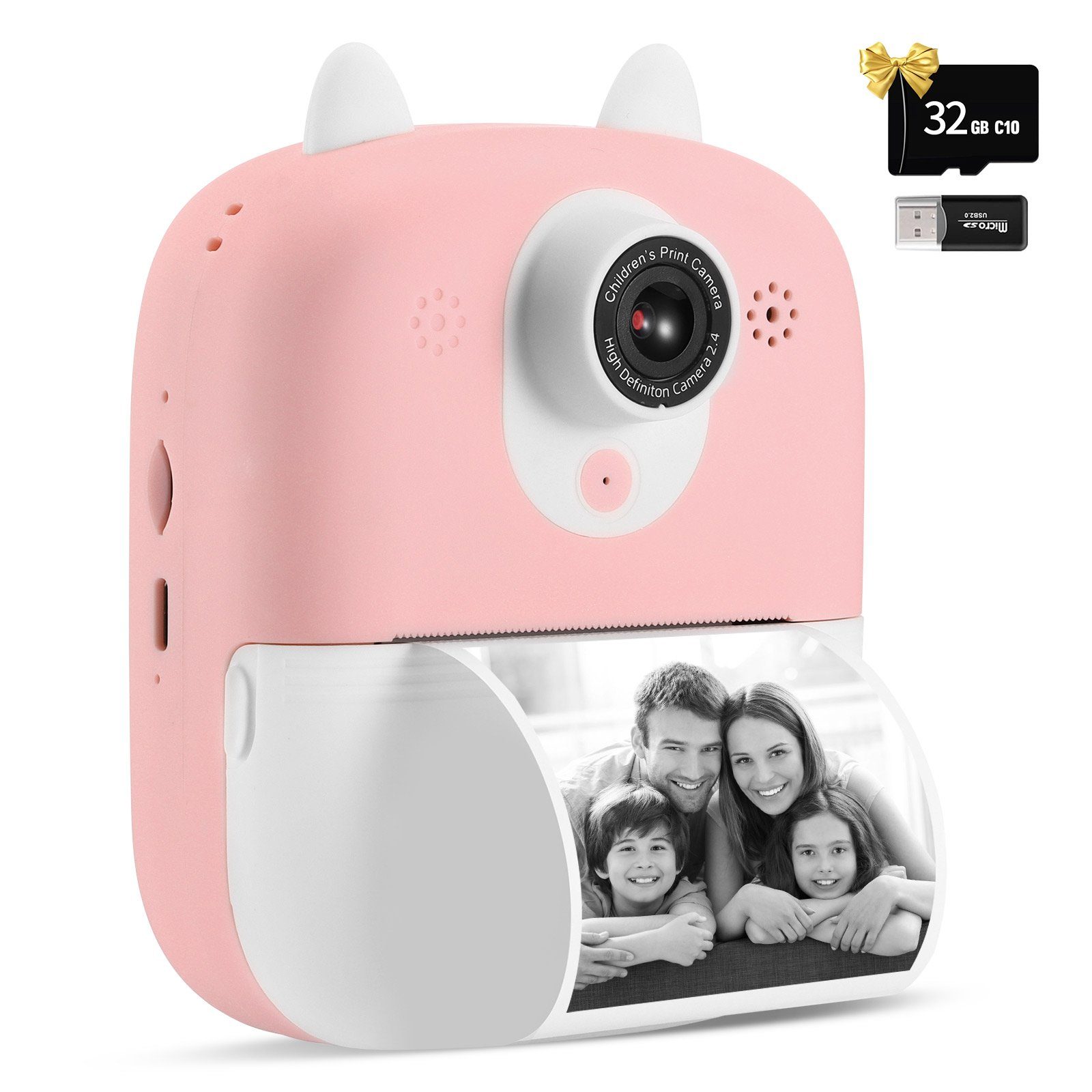 BlingBin Sofortbildkamera Kinder mit 32G TF