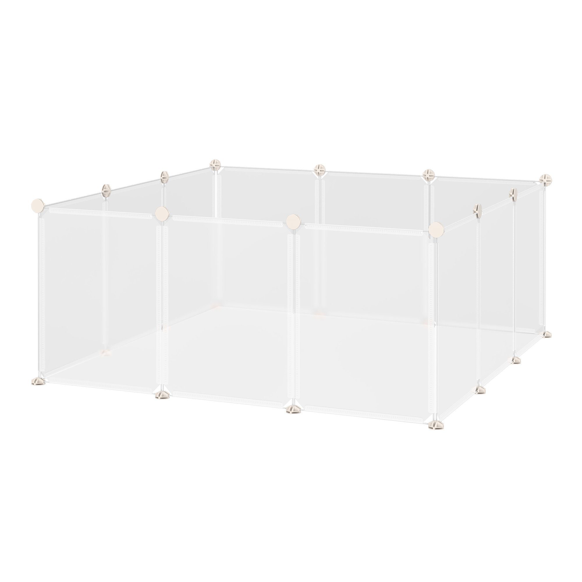 PawHut Kleintierkäfig Freilaufgehege Laufgitter DIY Gittergehege