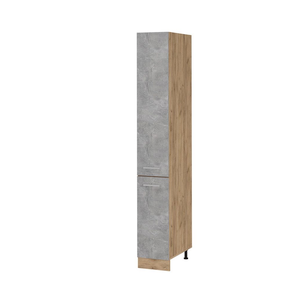 Vicco Hochschrank R-Line, Beton/Goldkraft Eiche, 30