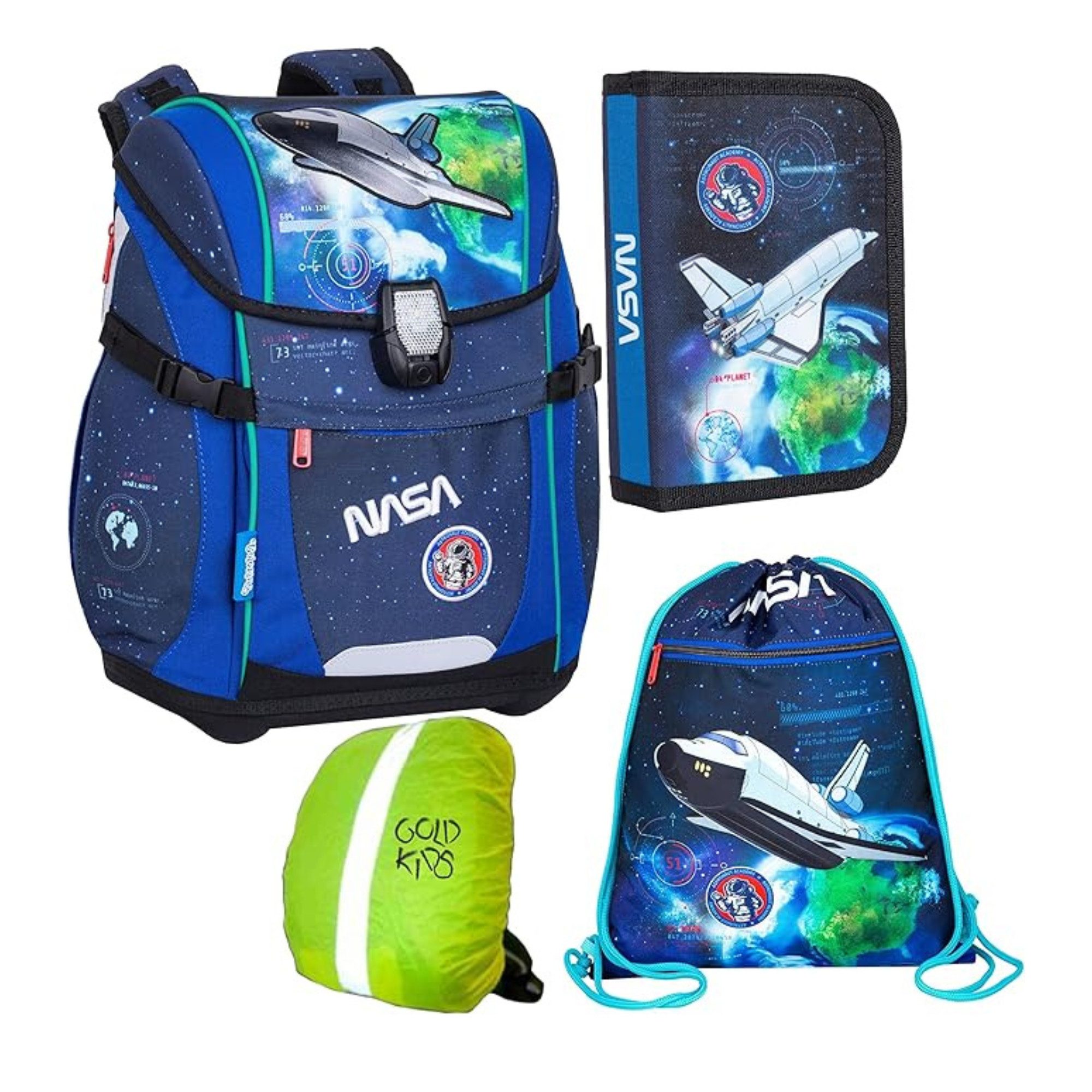 GOLDKIDS Schulranzen Schulranzen-set NASA (USA Weltraum