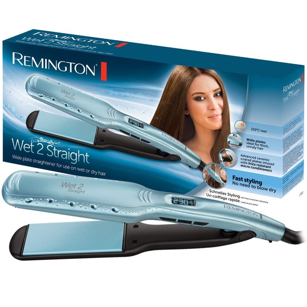 Remington Glätteisen 2-in-1 Haarglätter Wet2Straight Wide