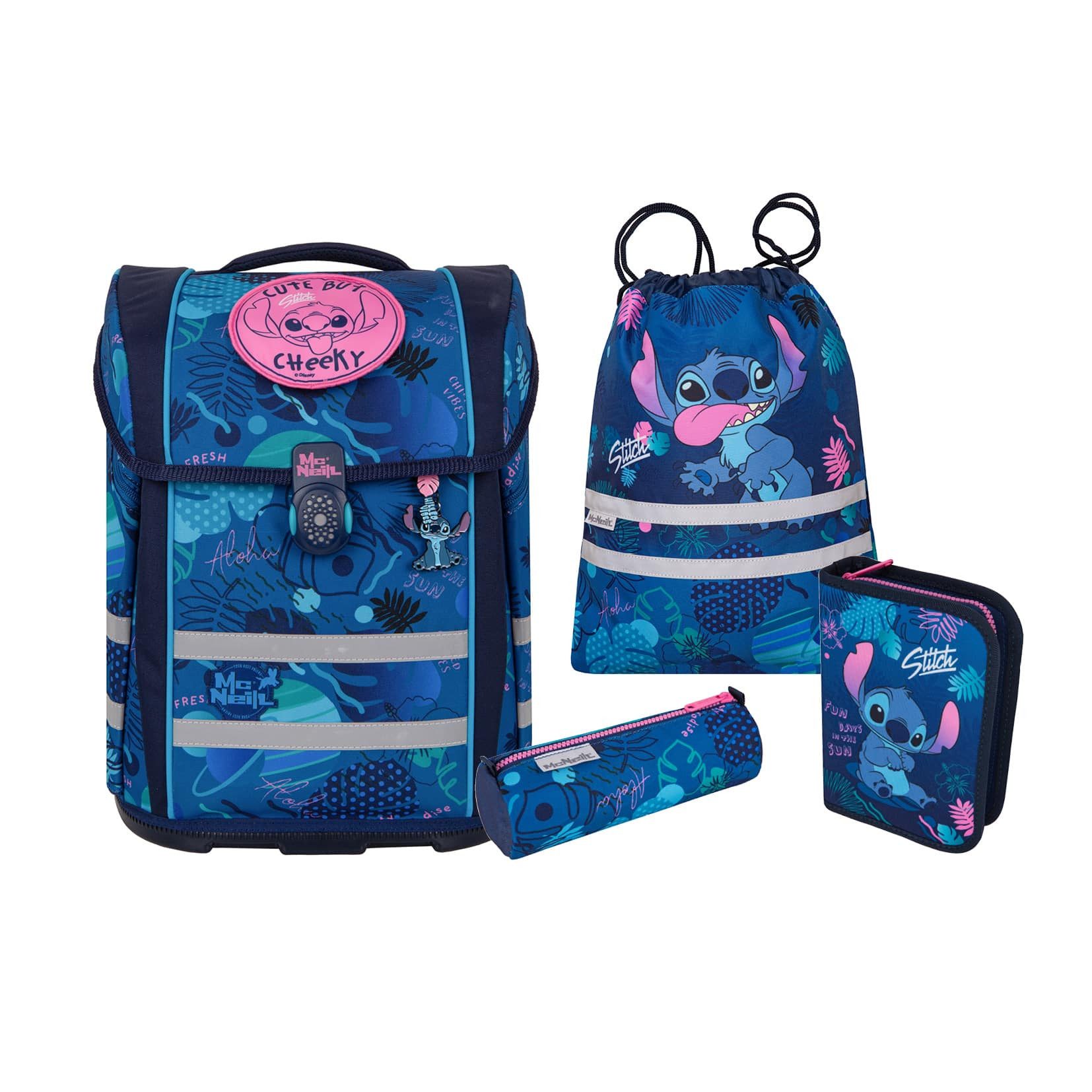 McNeill Schulranzen Schulranzen-Set PERFECTO, DISNEY STITCH