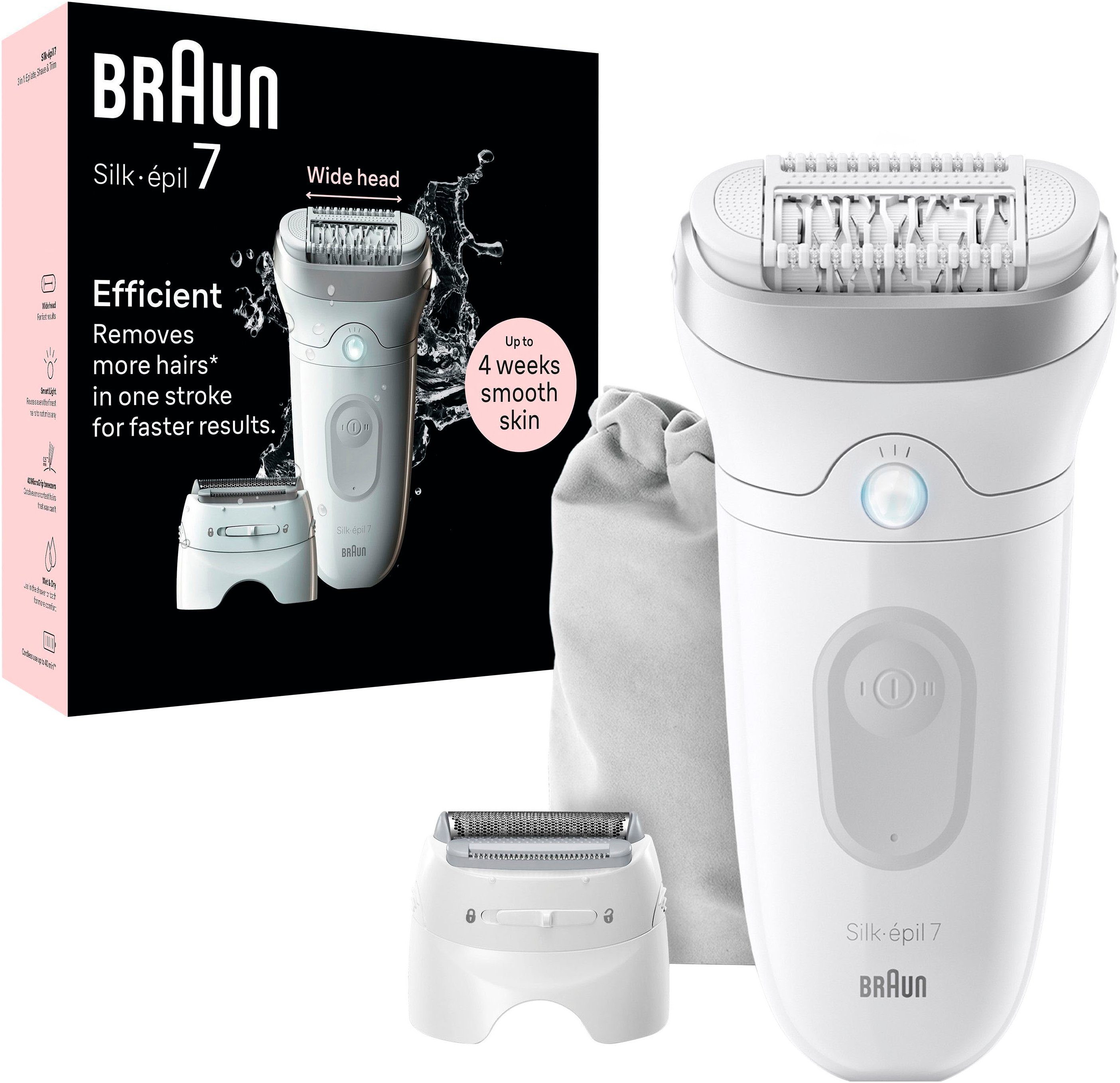 Braun Epilierer Silk-épil 7 7-041, Rasier- & Trimmeraufsatz,