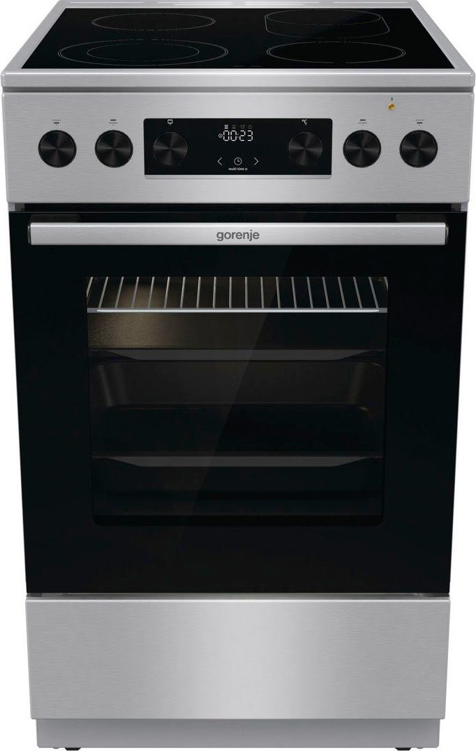 GORENJE Elektro-Standherd GECS5C, mit 2-fach-Teleskopauszug, Aqua