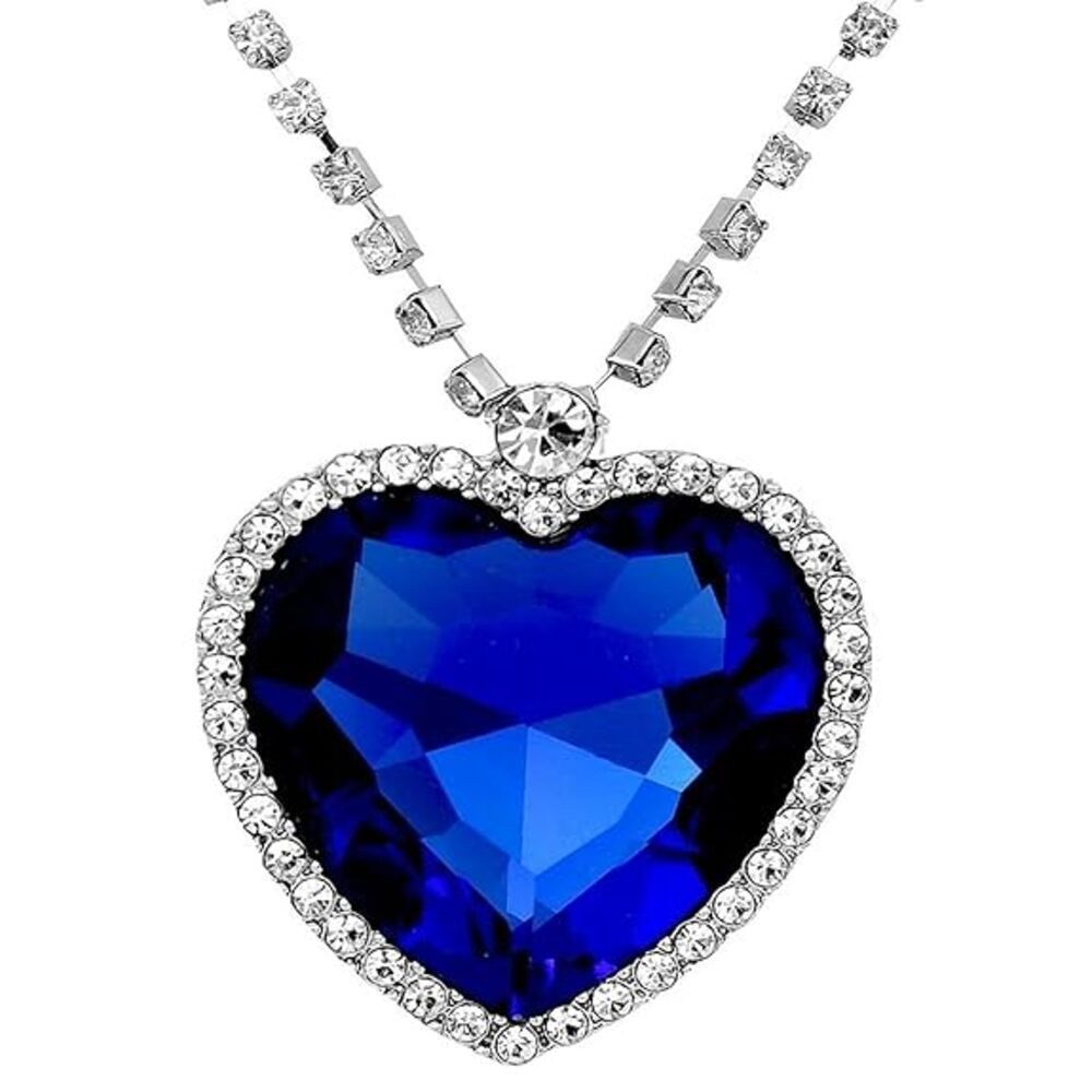YouBella Kettenanhänger Crystal Heart Titanic Halskette