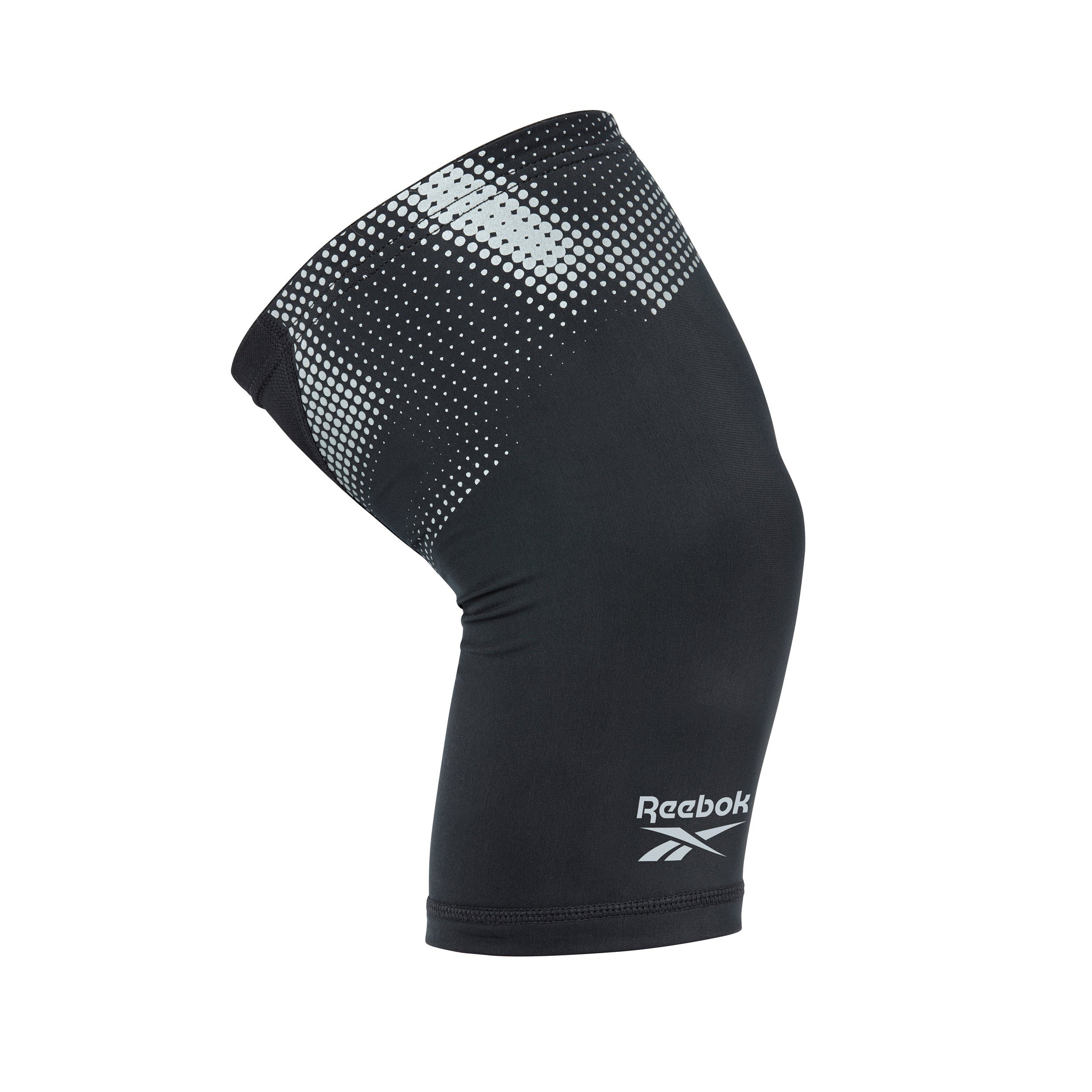 Reebok Kniebandage Kniebandage, Schwarz, Reflektierende Grafiken