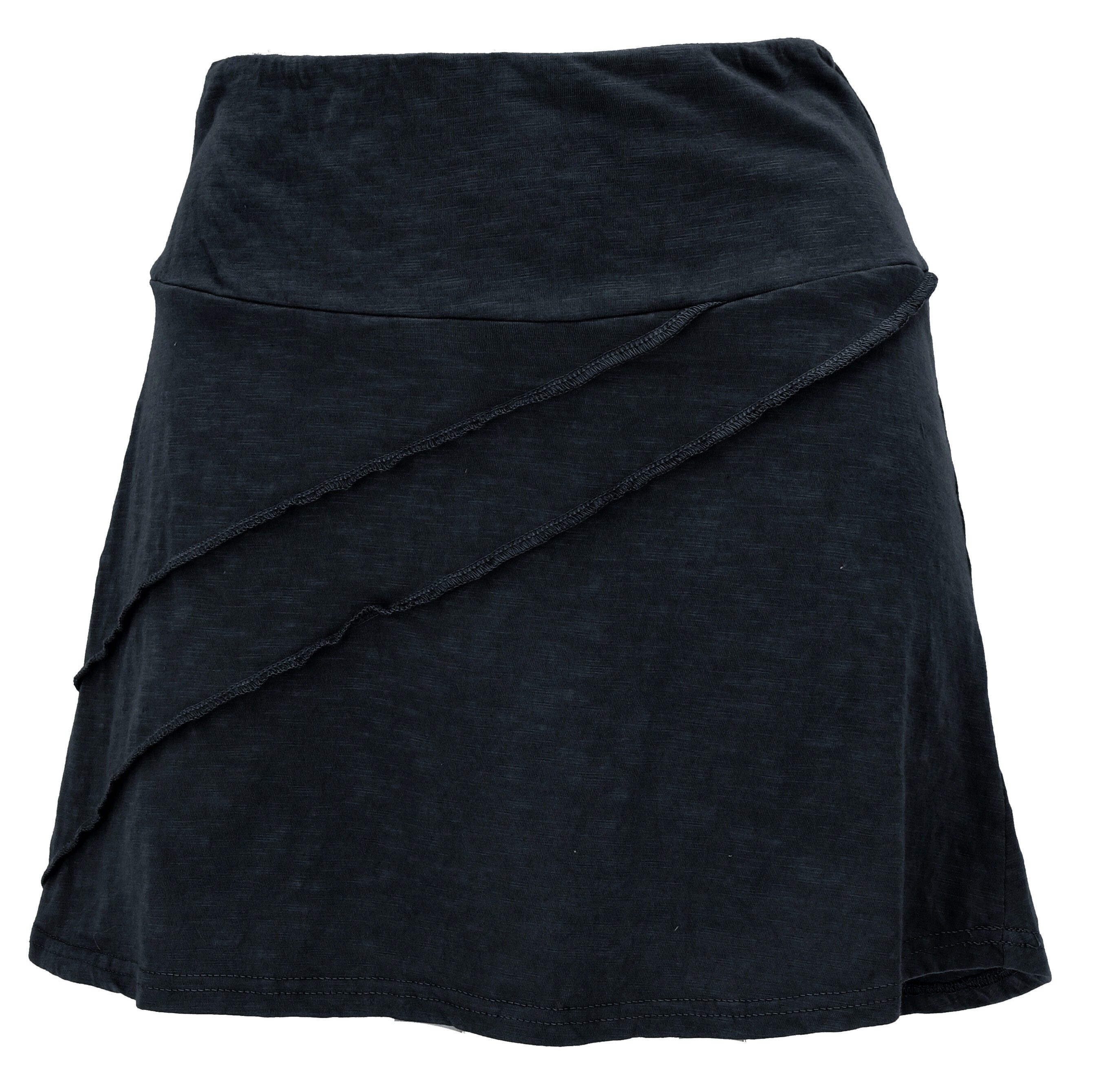 Guru-Shop Minirock Bequemer Minirock mit Overlock