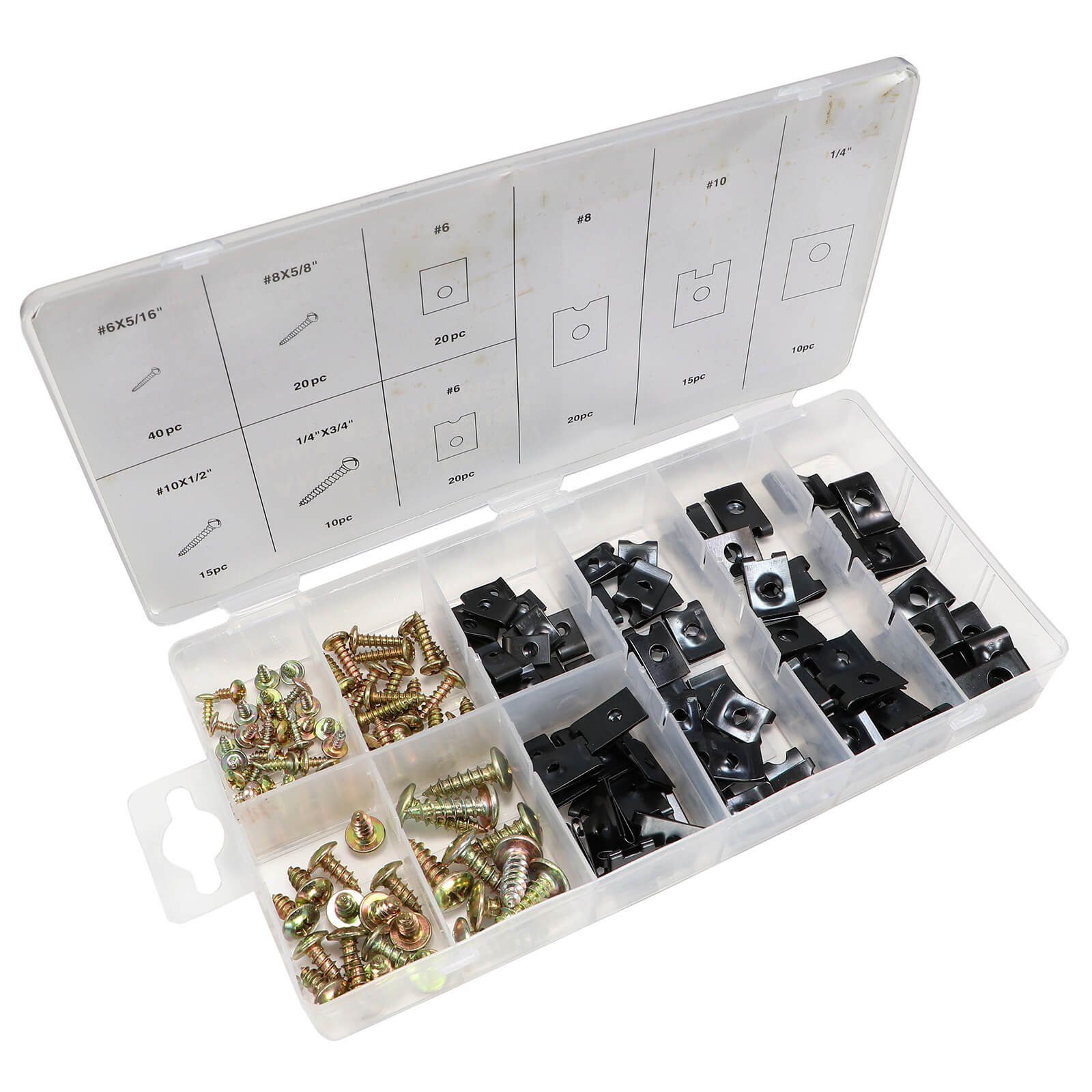 Beast Schrauben-Set Karosserie Schrauben Blechmutter Kotflügelklemmen