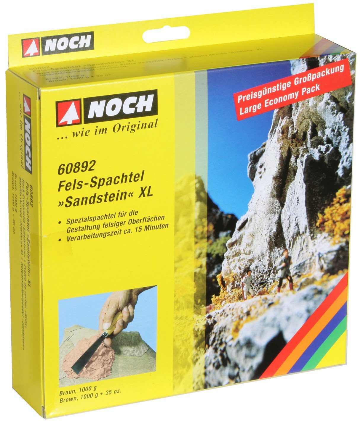 NOCH Modelleisenbahn-Spielunterlage NOCH® Fels-Spachtel XL „Sandstein“,