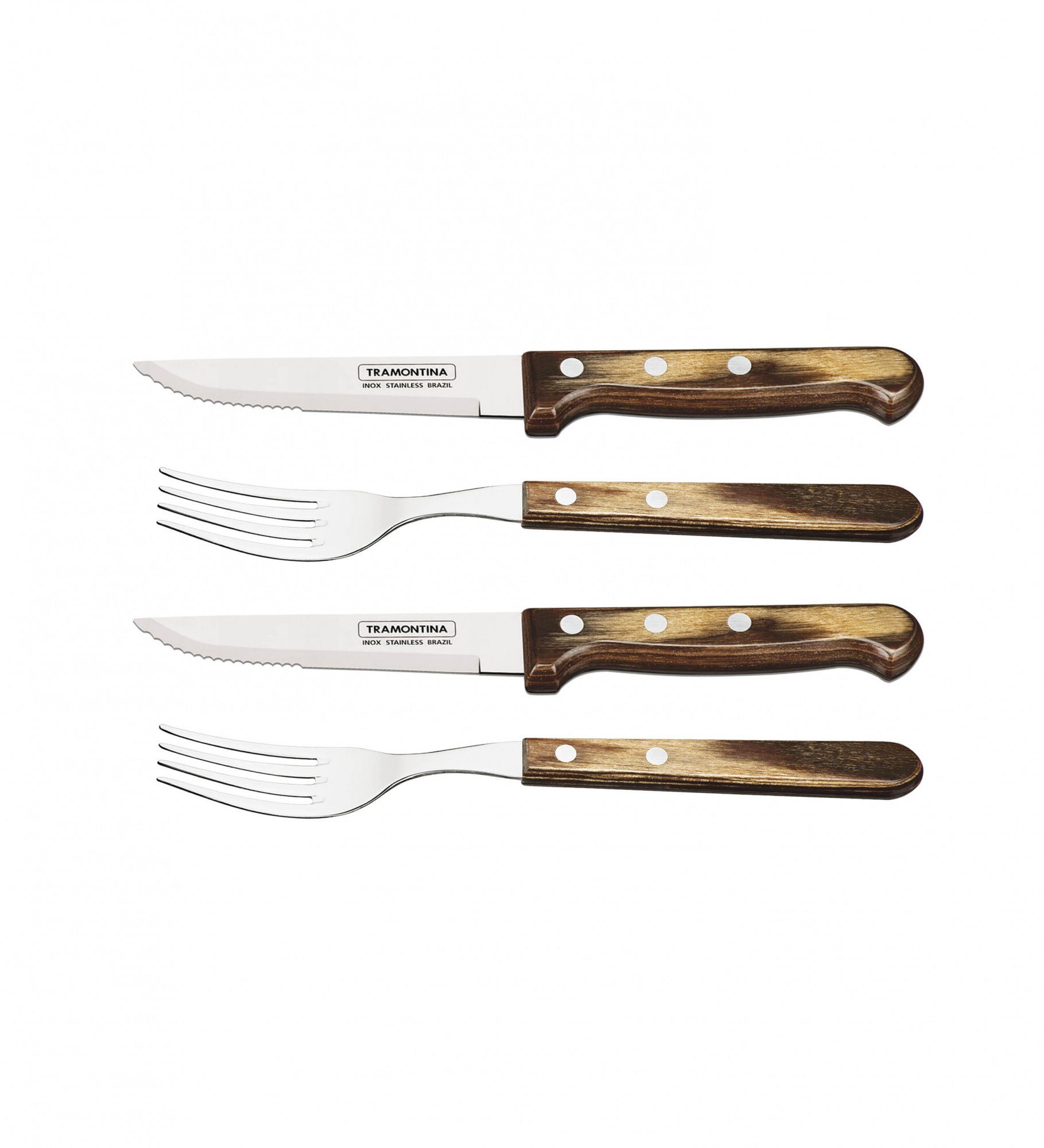 Tramontina Besteck-Set, Gaucho Steak-Besteck 4-teilig Messer