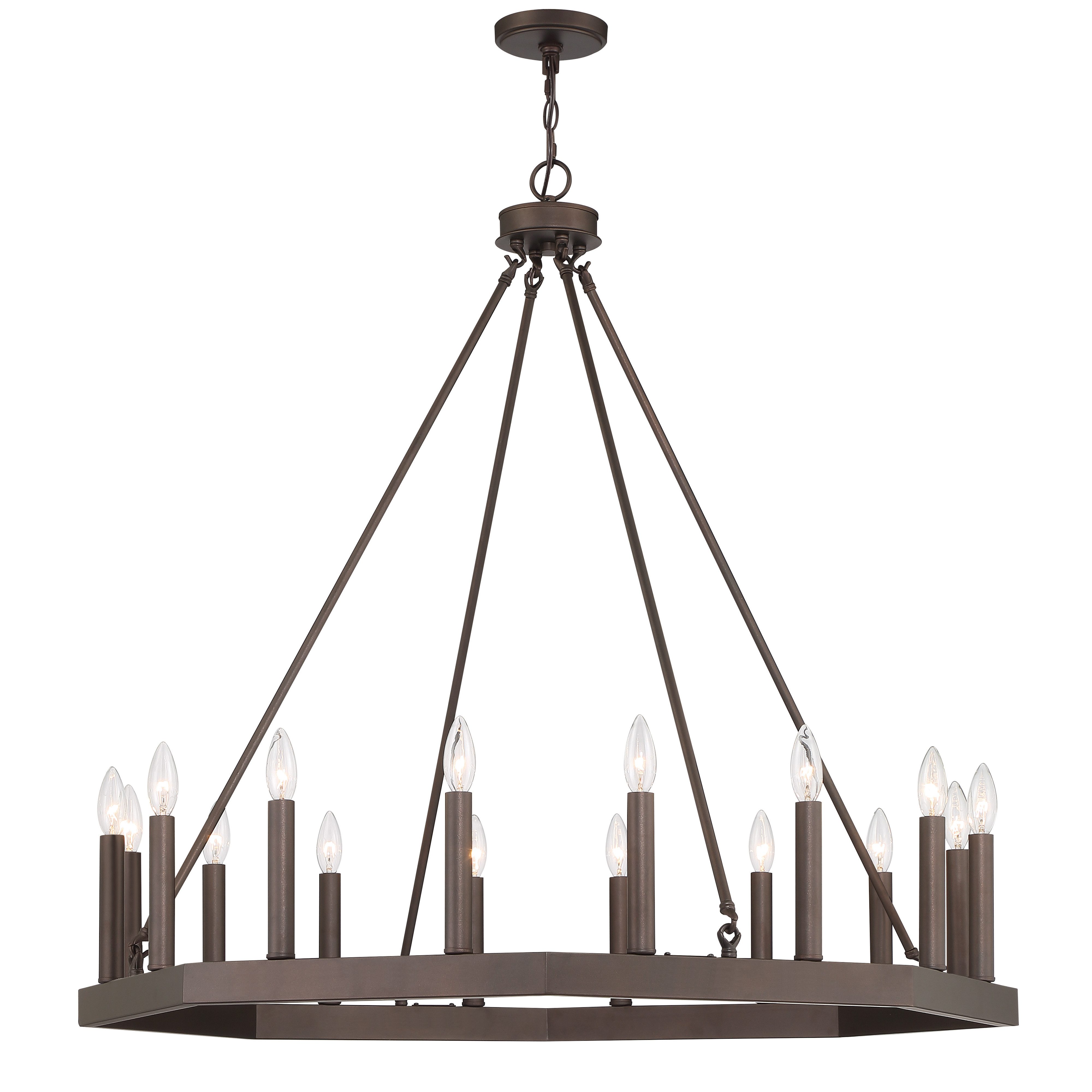 MLT&RIDDLE Kronleuchter Eleganter Wagenrad-Kronleuchter mit 16