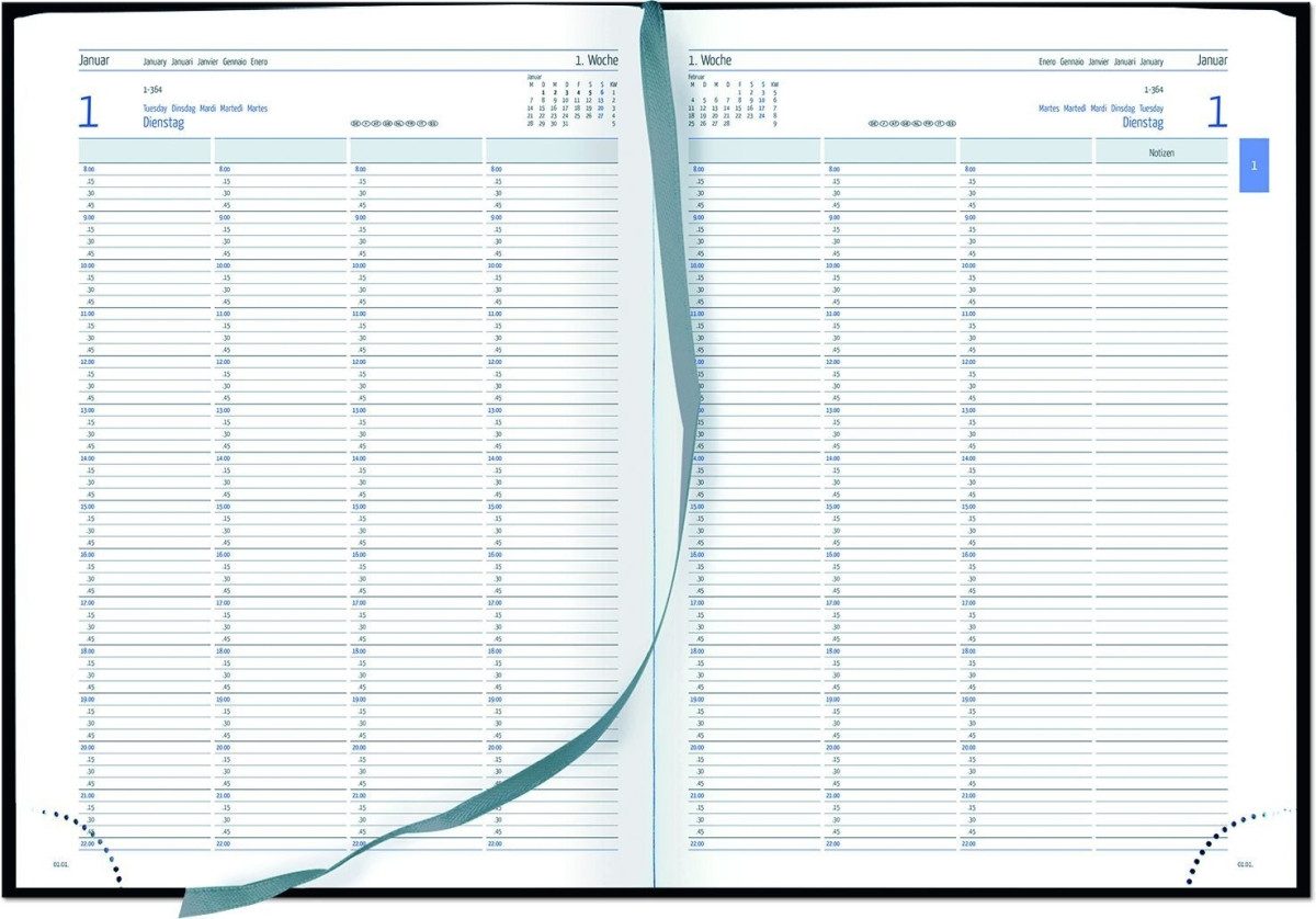 GÜSS Kalender Buchkalender Planungsbuch A4 1