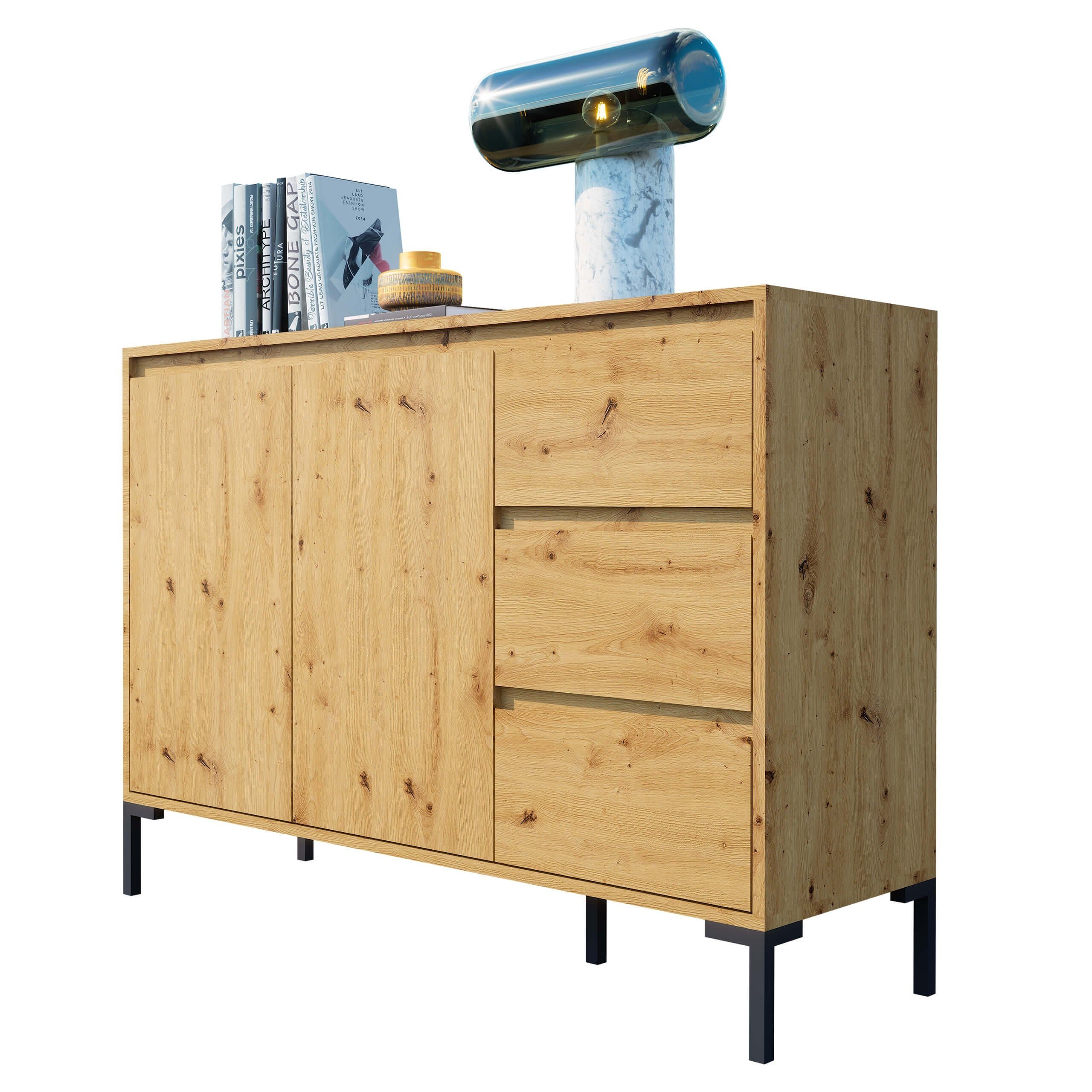 Newroom Sideboard Savage, Wildeiche Sideboard Vintage