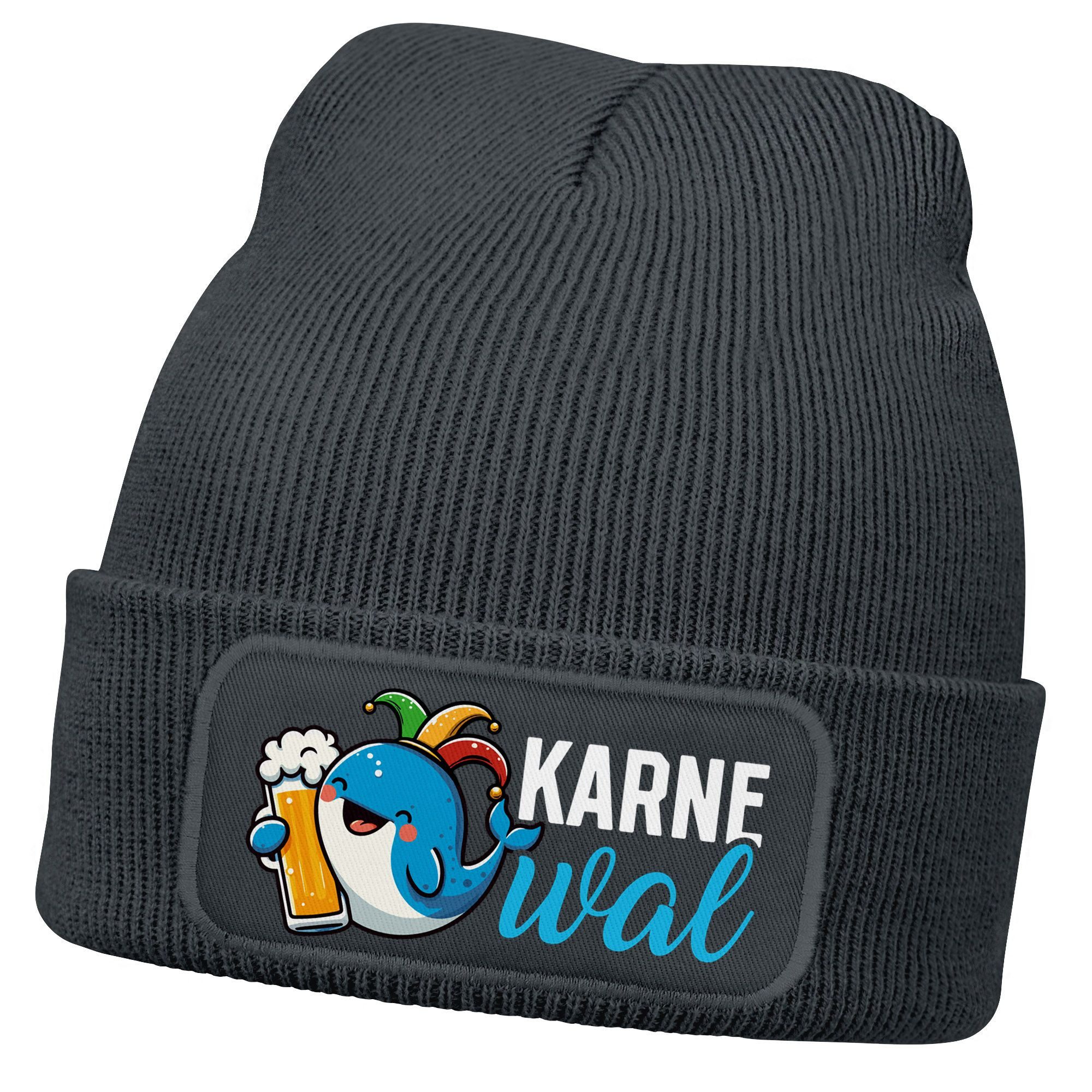 MoonWorks Strickmütze Herren Beanie Patch Fasching