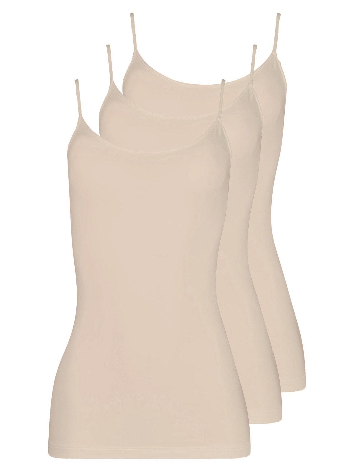 Pompadour Achseltop 3er Pack Damen Spaghettitop