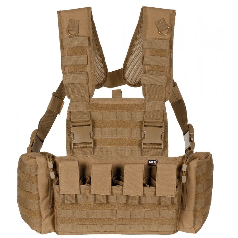 MFH Funktionsweste Chest Rig, Mission, coyote