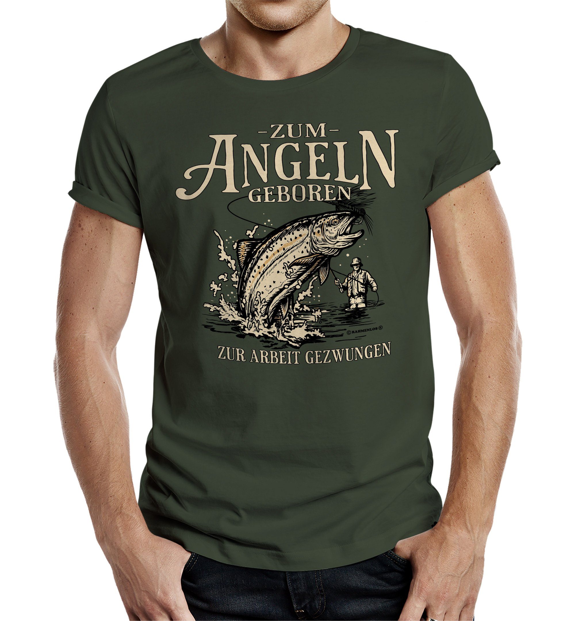 RAHMENLOS® T-Shirt für Angler: Zum Angeln