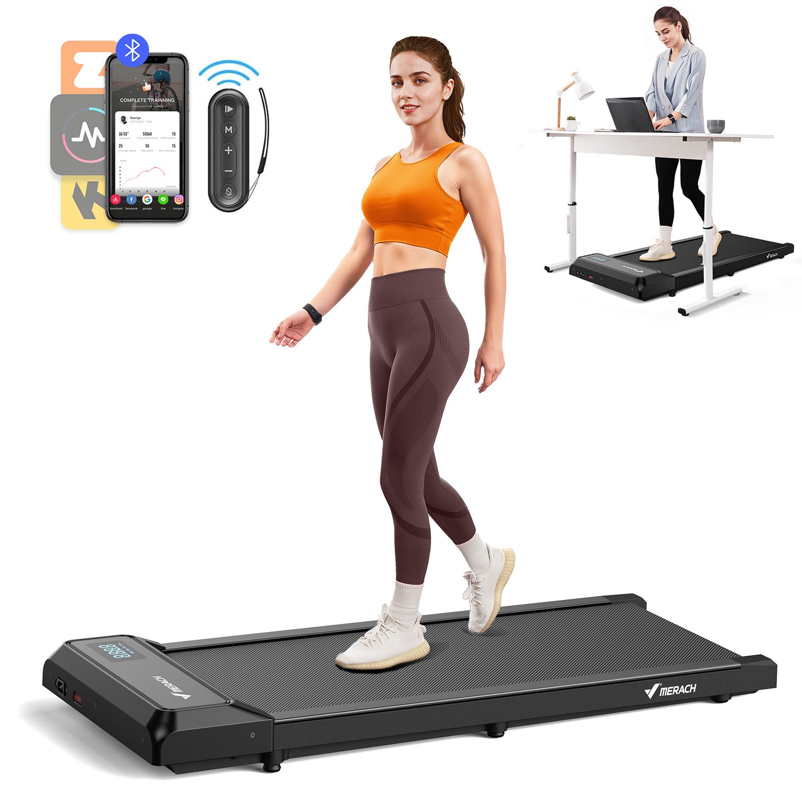 MERACH Laufband Laufband 13 kg, geräuscharm