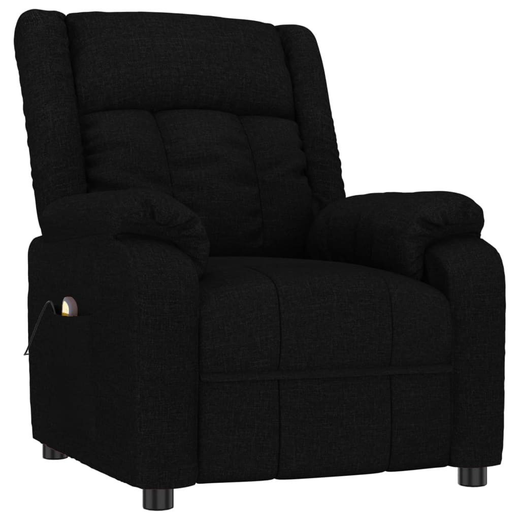 vidaXL Massagesessel Massagesessel Schwarz Stoff (1-St)