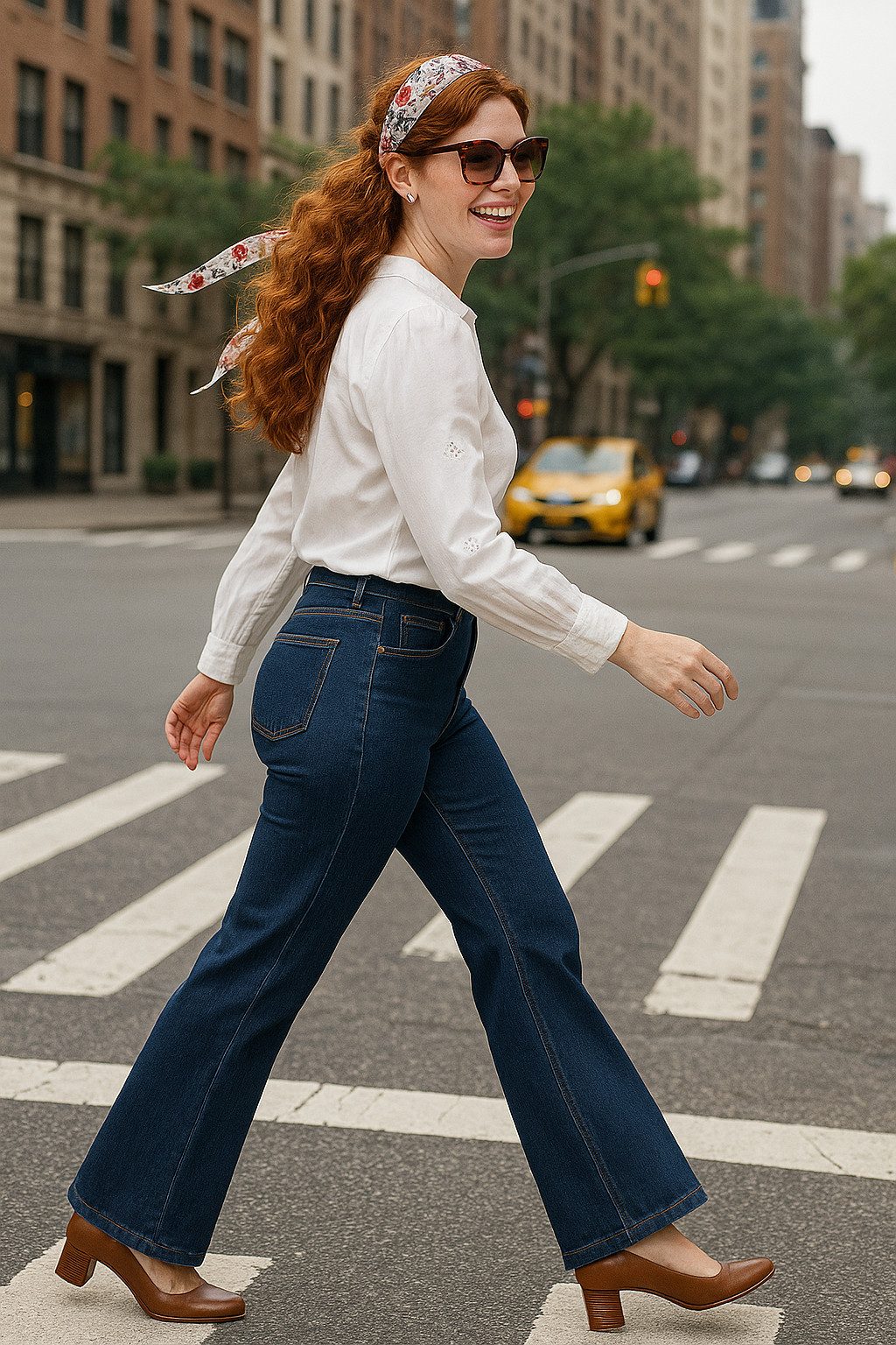 OriginalYou High-waist-Jeans Damen Flared Jeans Stretchjeans