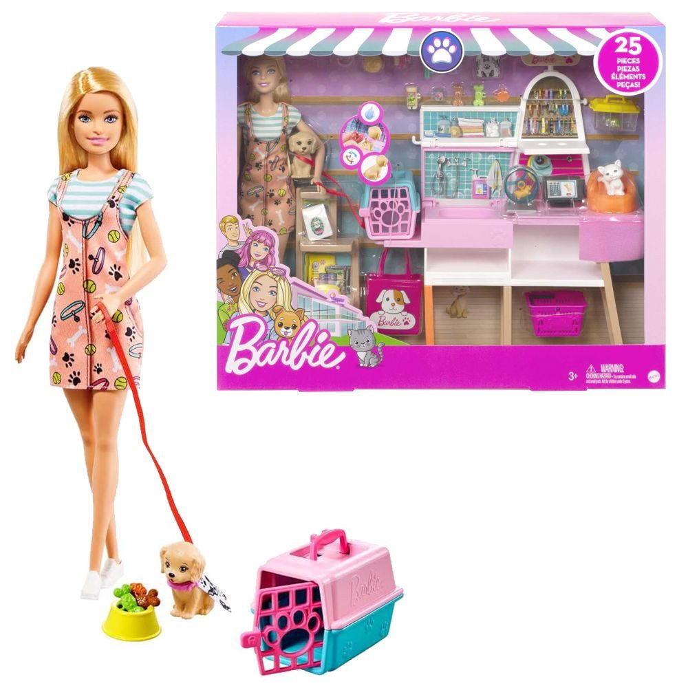 Barbie Anziehpuppe Pet Salon Barbie Mattel