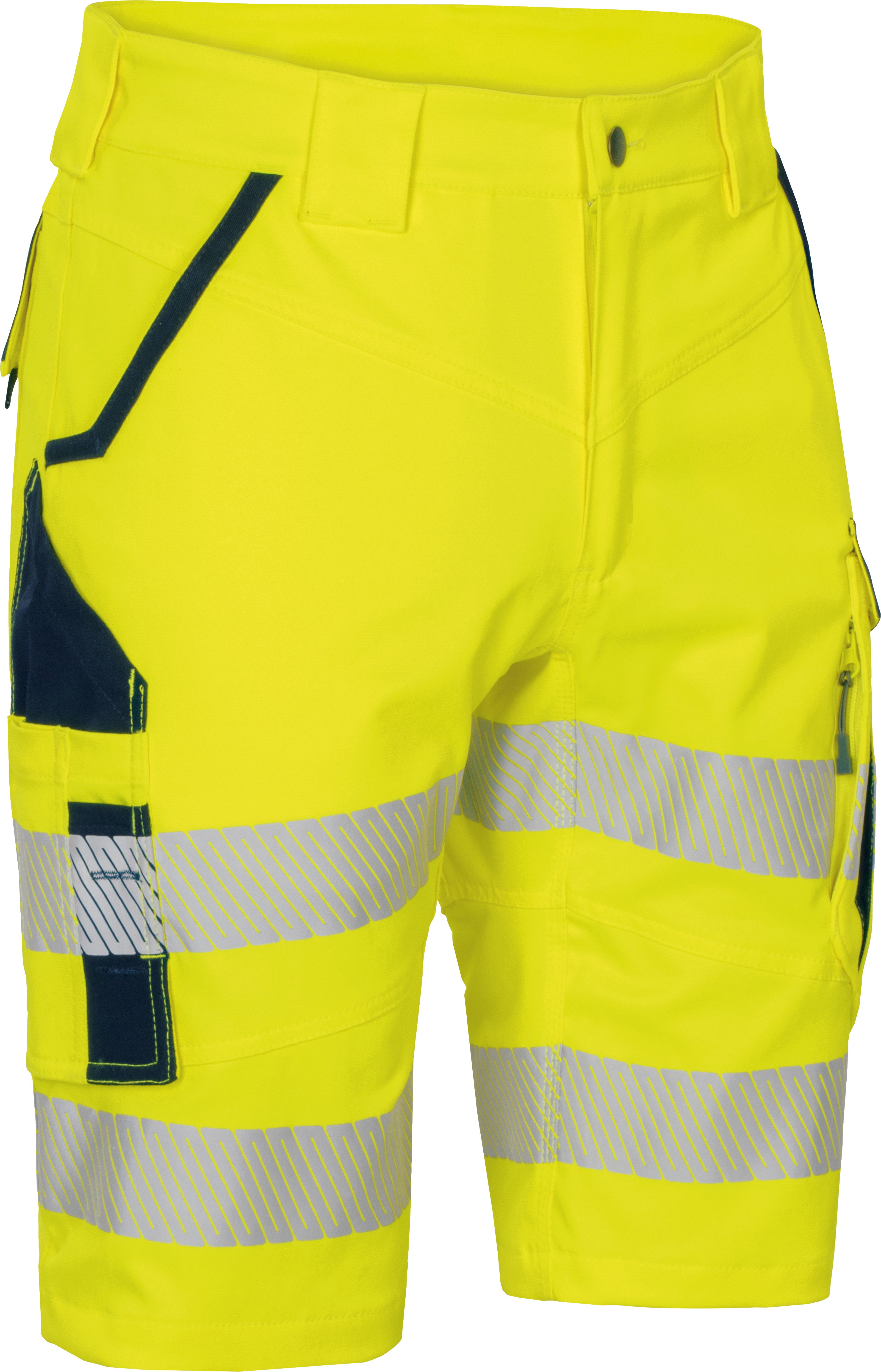 vizwell Arbeitsshorts kurze Warnschutz Arbeitshose HiVis