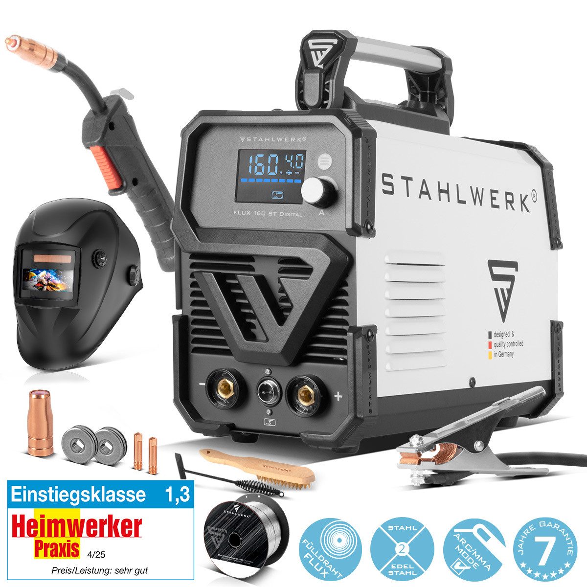 STAHLWERK Fülldrahtschweißgerät Schweißgerät FLUX 160 ST