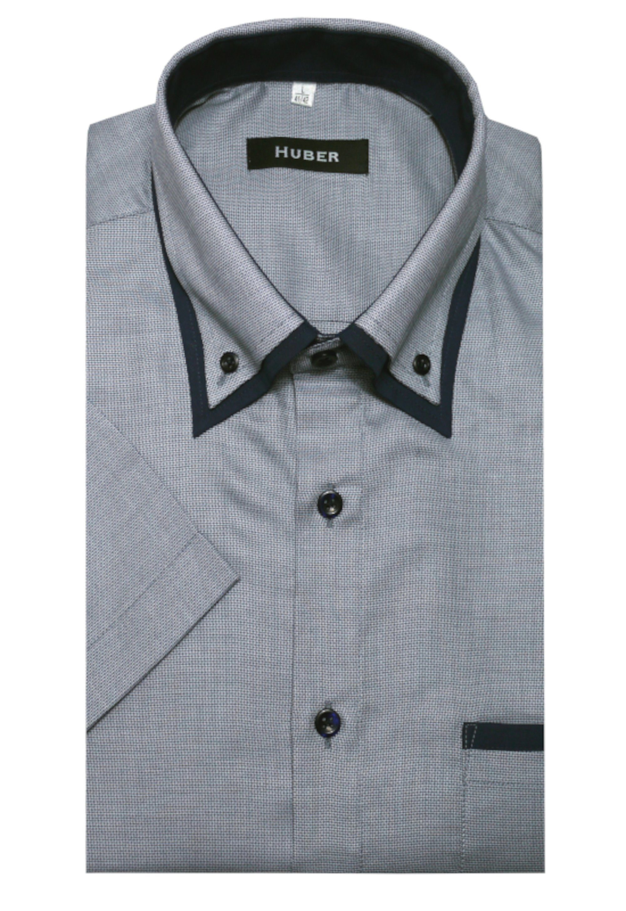Huber Hemden Kurzarmhemd HU-0196 Button-down-Kragen, Kurzarm,