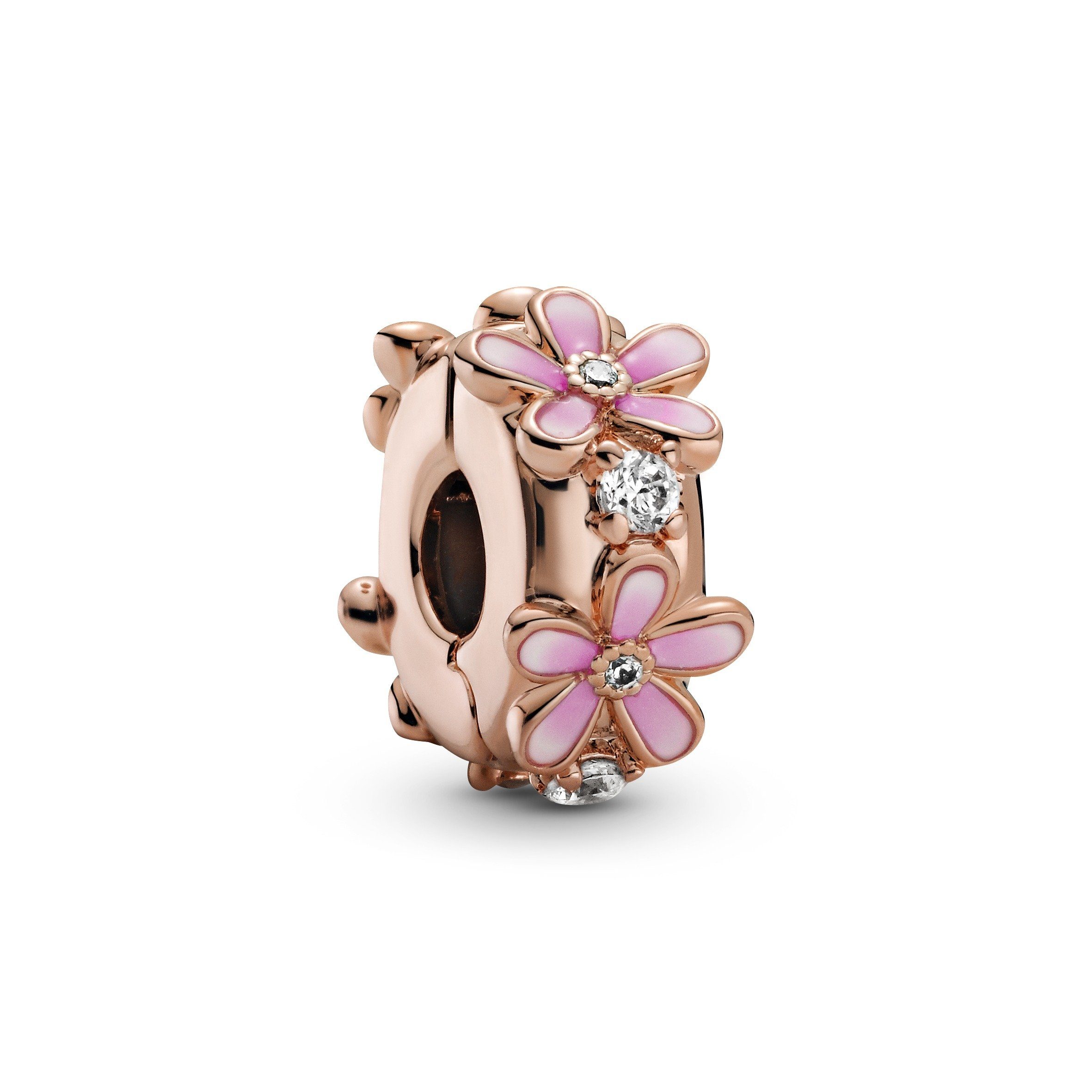 Pandora Bead Pandora Clip Rosafarbenes Gänseblümchen