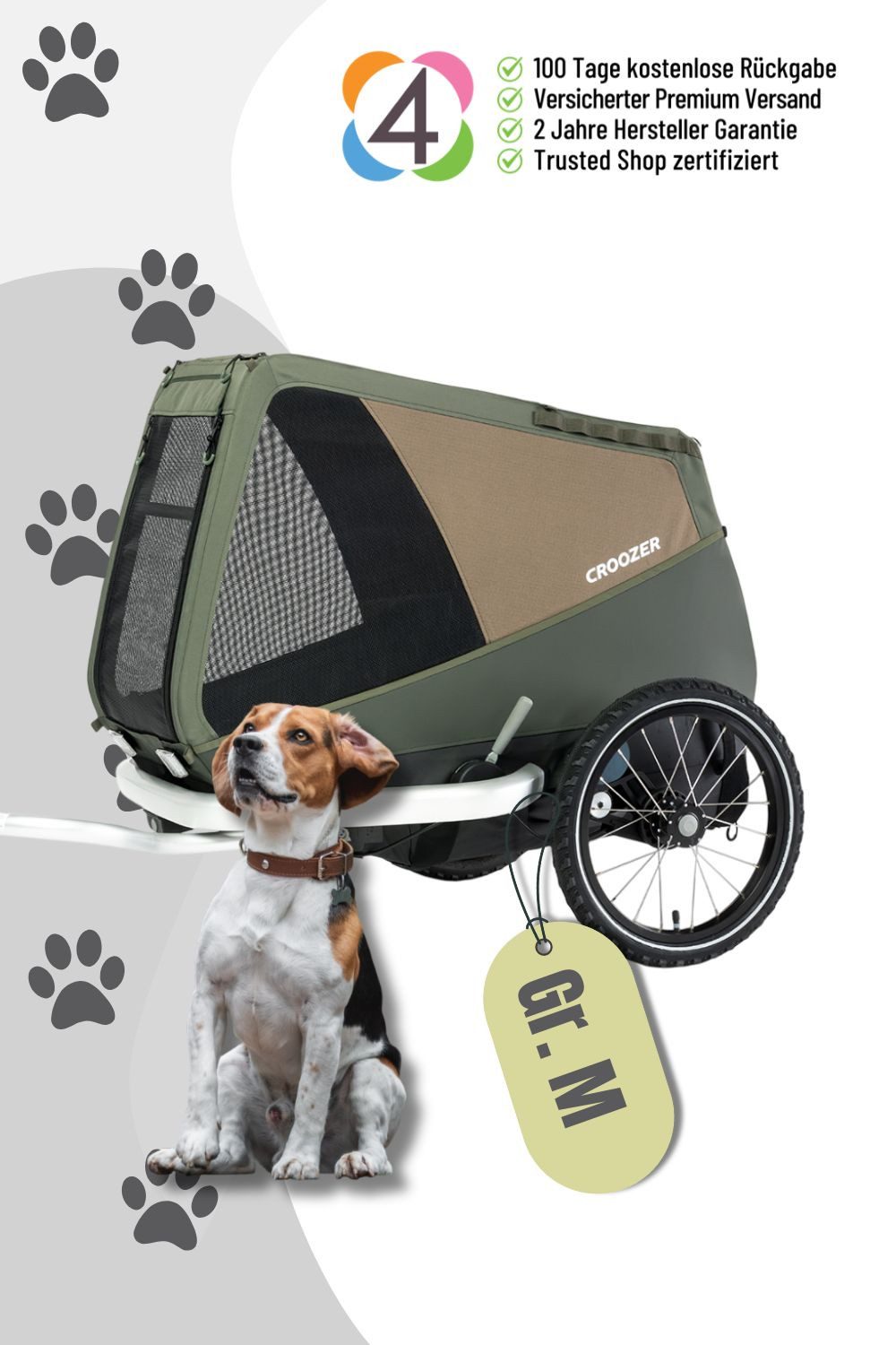 Croozer Fahrradhundeanhänger Dog Enna Hundeanhänger. Für