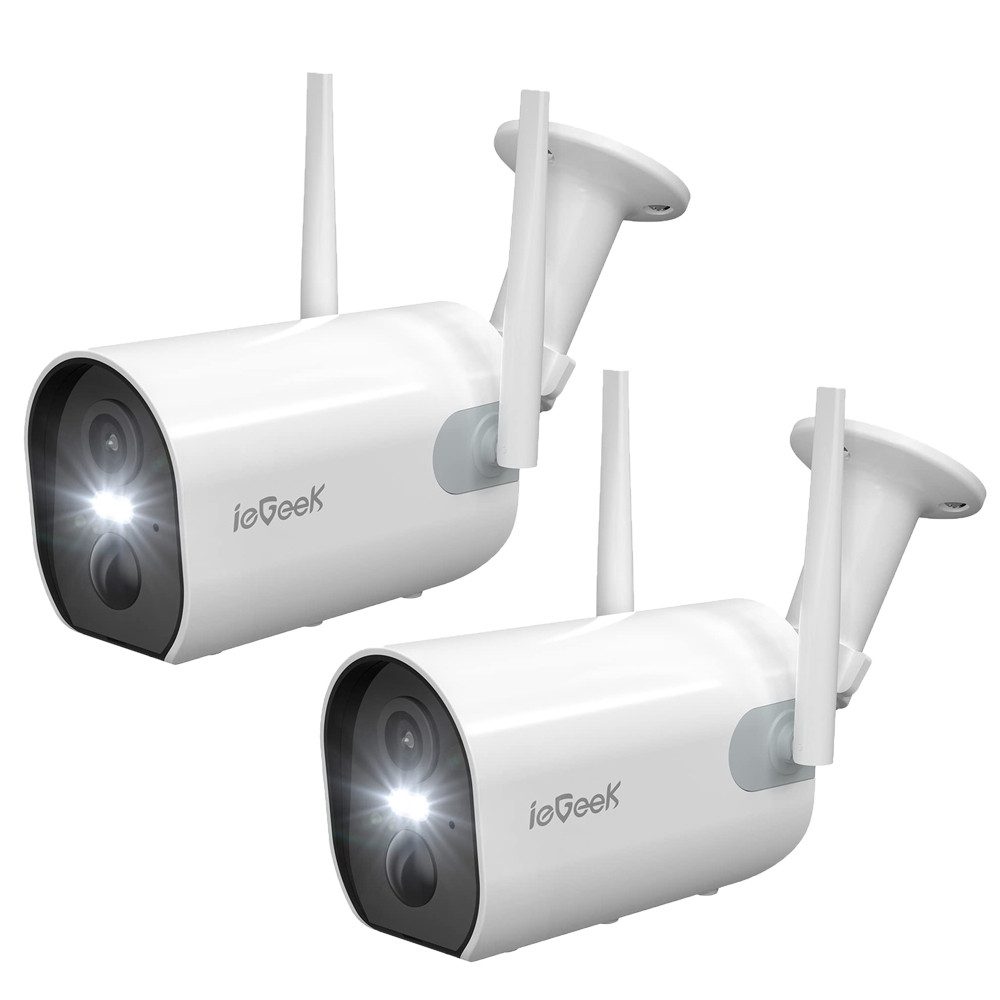 ieGeek Überwachungskamera 2K/3MP Überwachungskamera Aussen Akku