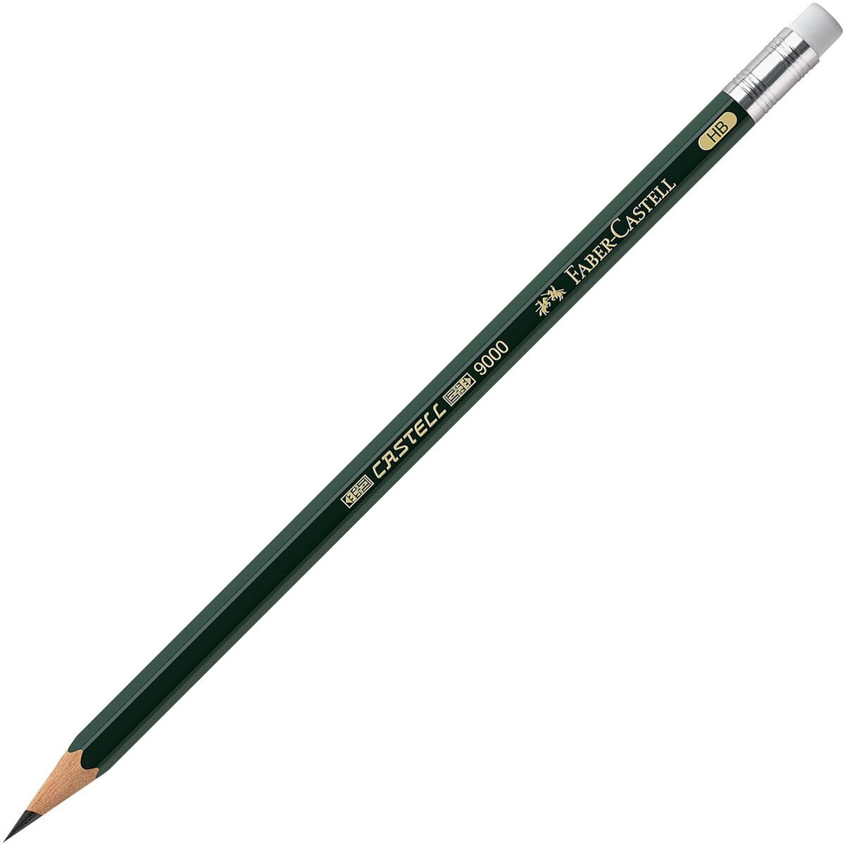 Faber-Castell Bleistift 9000, HB (mittelweich), Sechskant