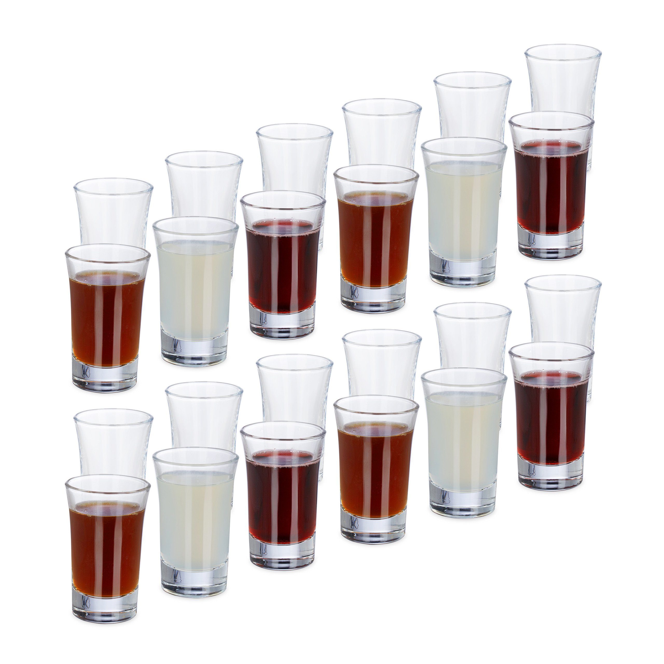 relaxdays Schnapsglas 24 x Schnapsgläser 4cl,