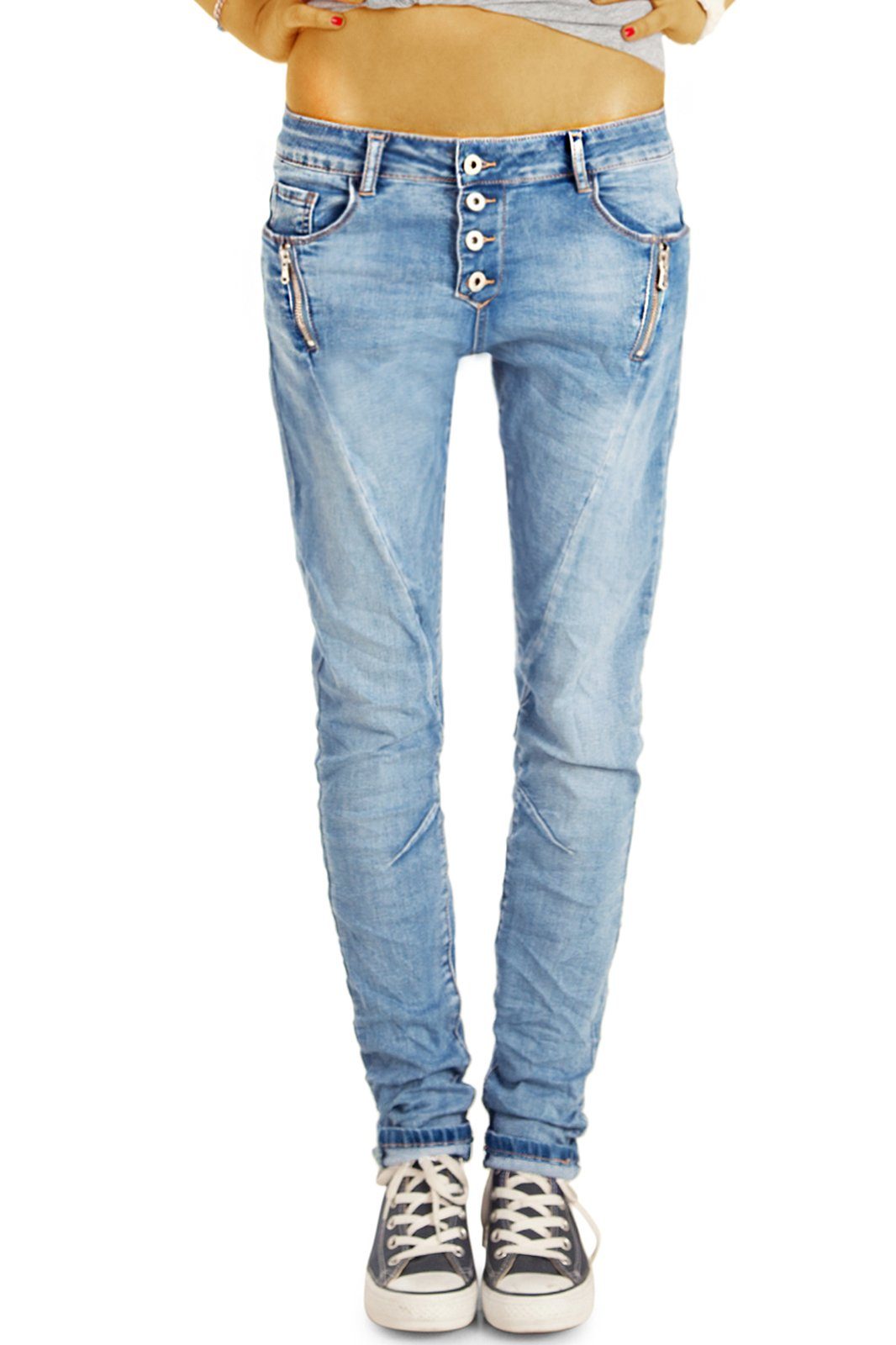 be styled Relax-fit-Jeans baggy Damenjeans, tapered