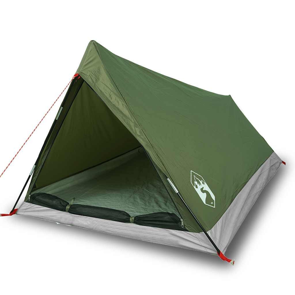 vidaXL Kuppelzelt Campingzelt 2 Personen Olivgrün