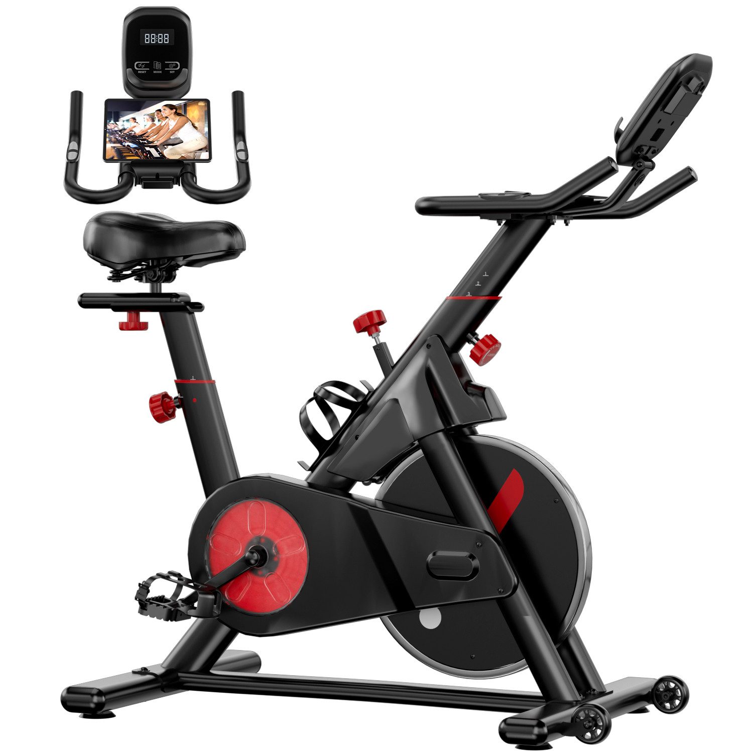 HOMALL Heimtrainer Ultraleiser Heimtrainer mit LCD-Display