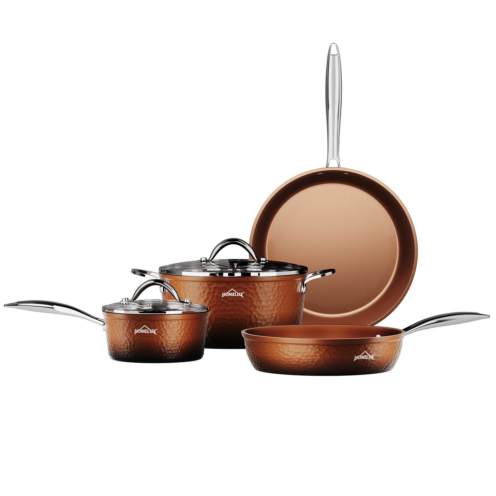 HOMELUX Topf-Set Kochtopfset, Aluminiumguss Töpfe Set