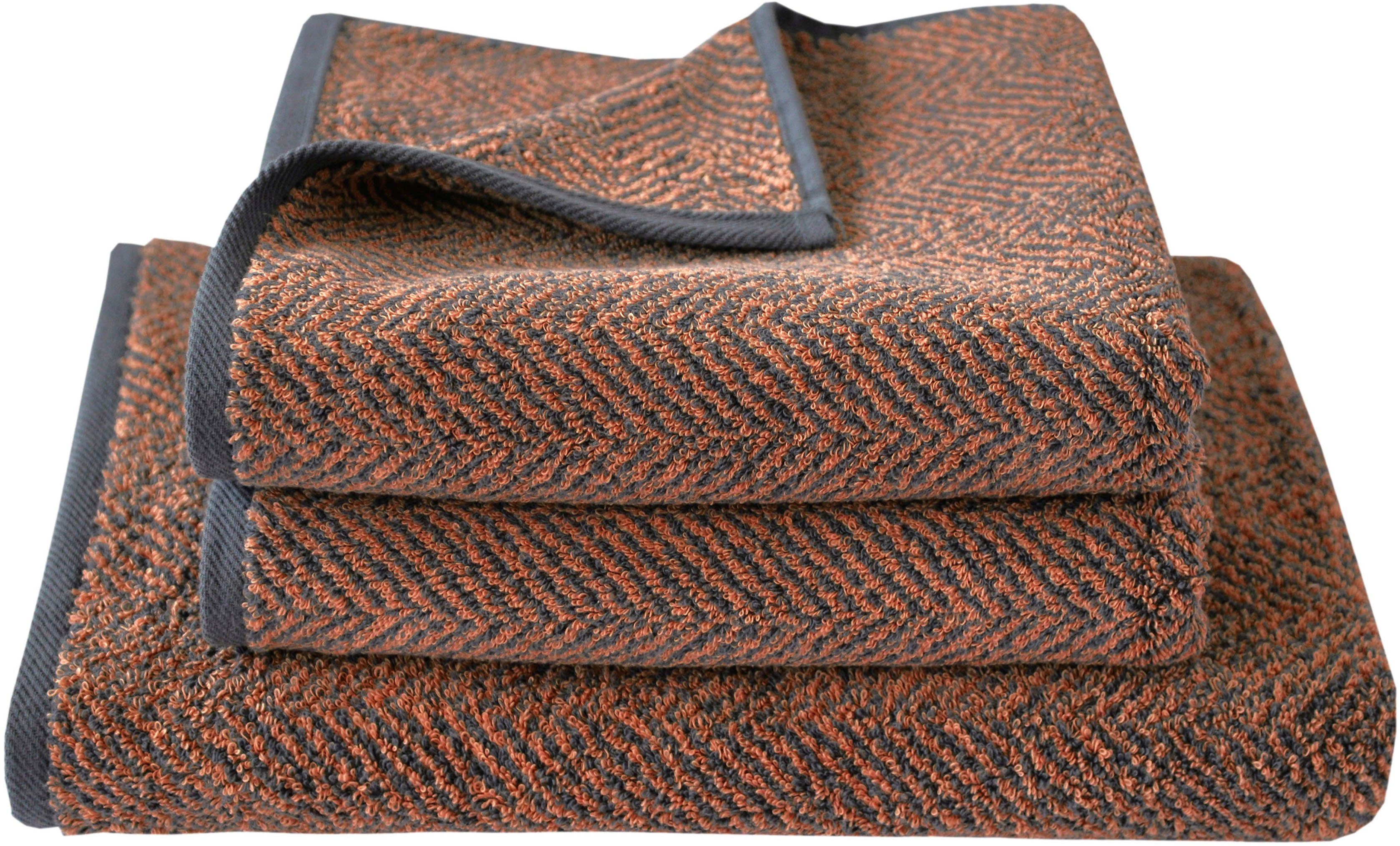 Dyckhoff Handtuch Set Golden Shades Herringbone,