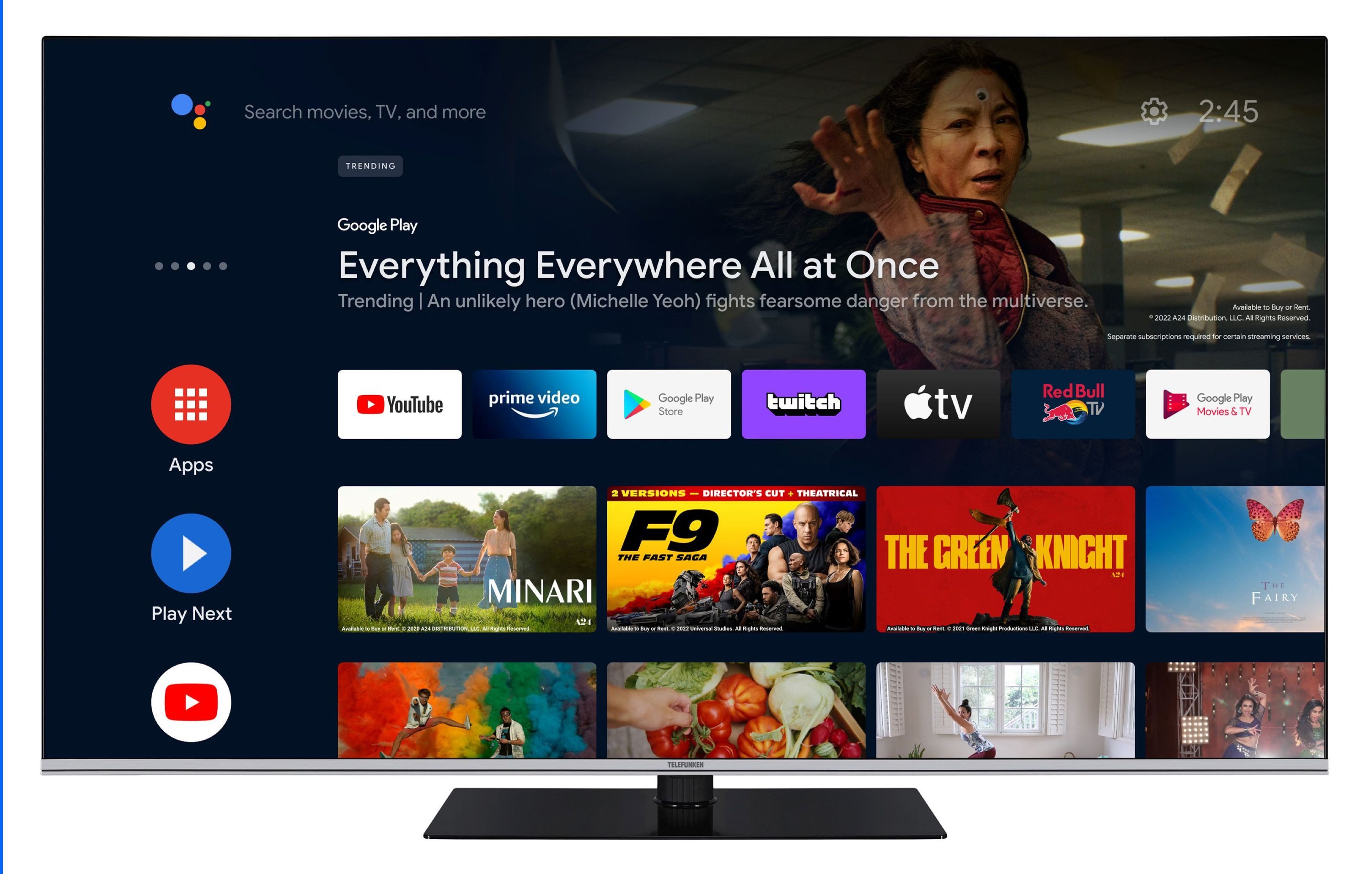 Telefunken QU65AN900M QLED-Fernseher (164 cm/65 Zoll,