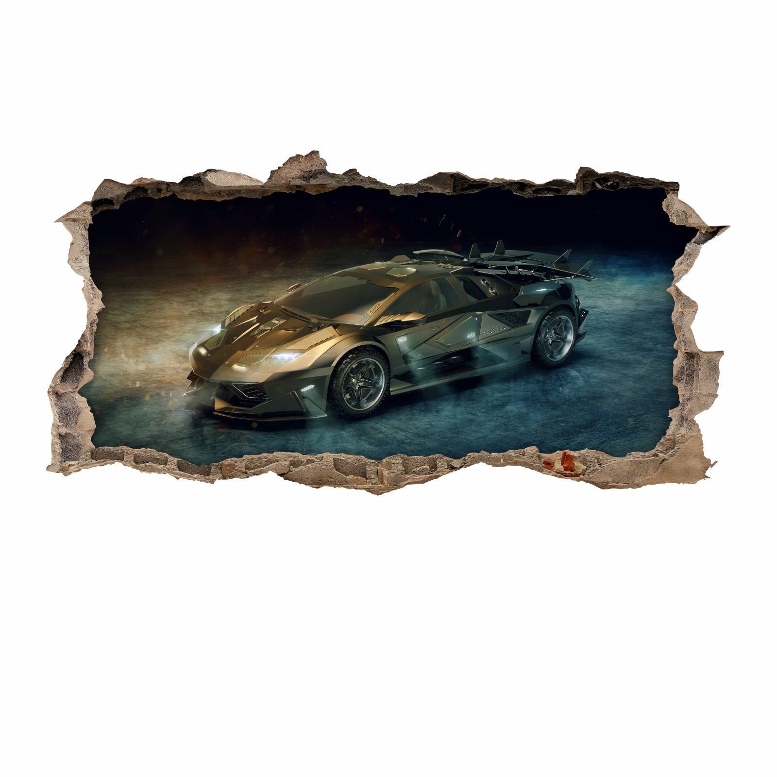 nikima Wandtattoo 104 Sportwagen gold -