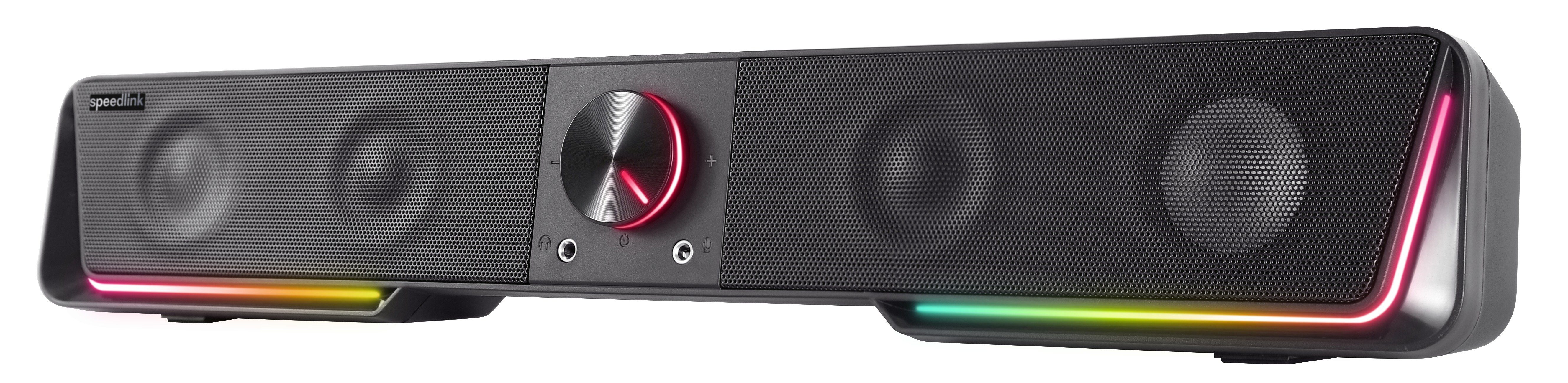 Speedlink GRAVITY RGB Stereo Computer-Soundbar, Bluetooth