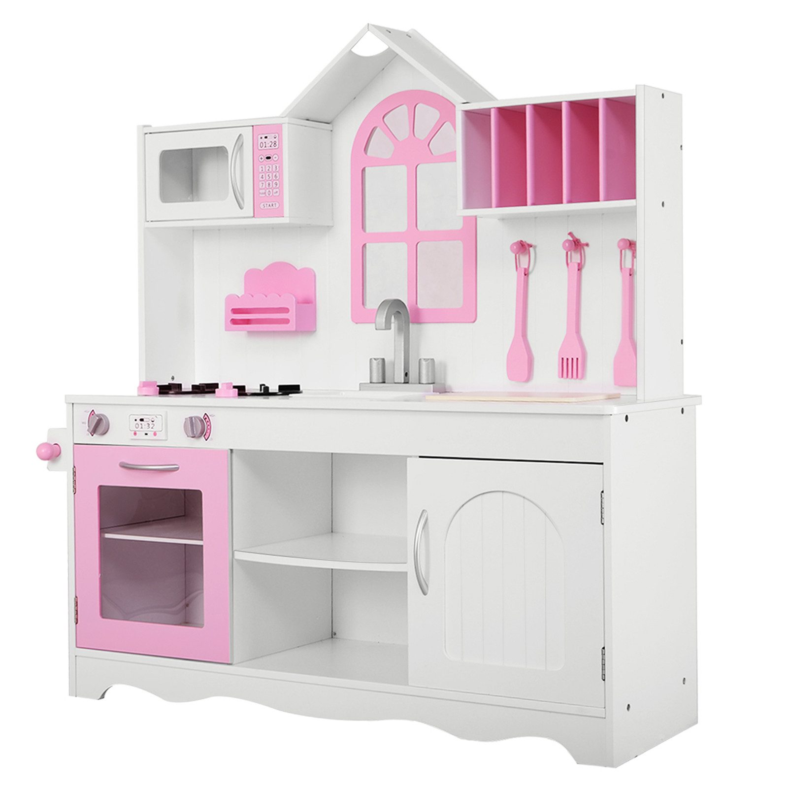 COSTWAY Spielküche Kinderküche, 32 x 106,5