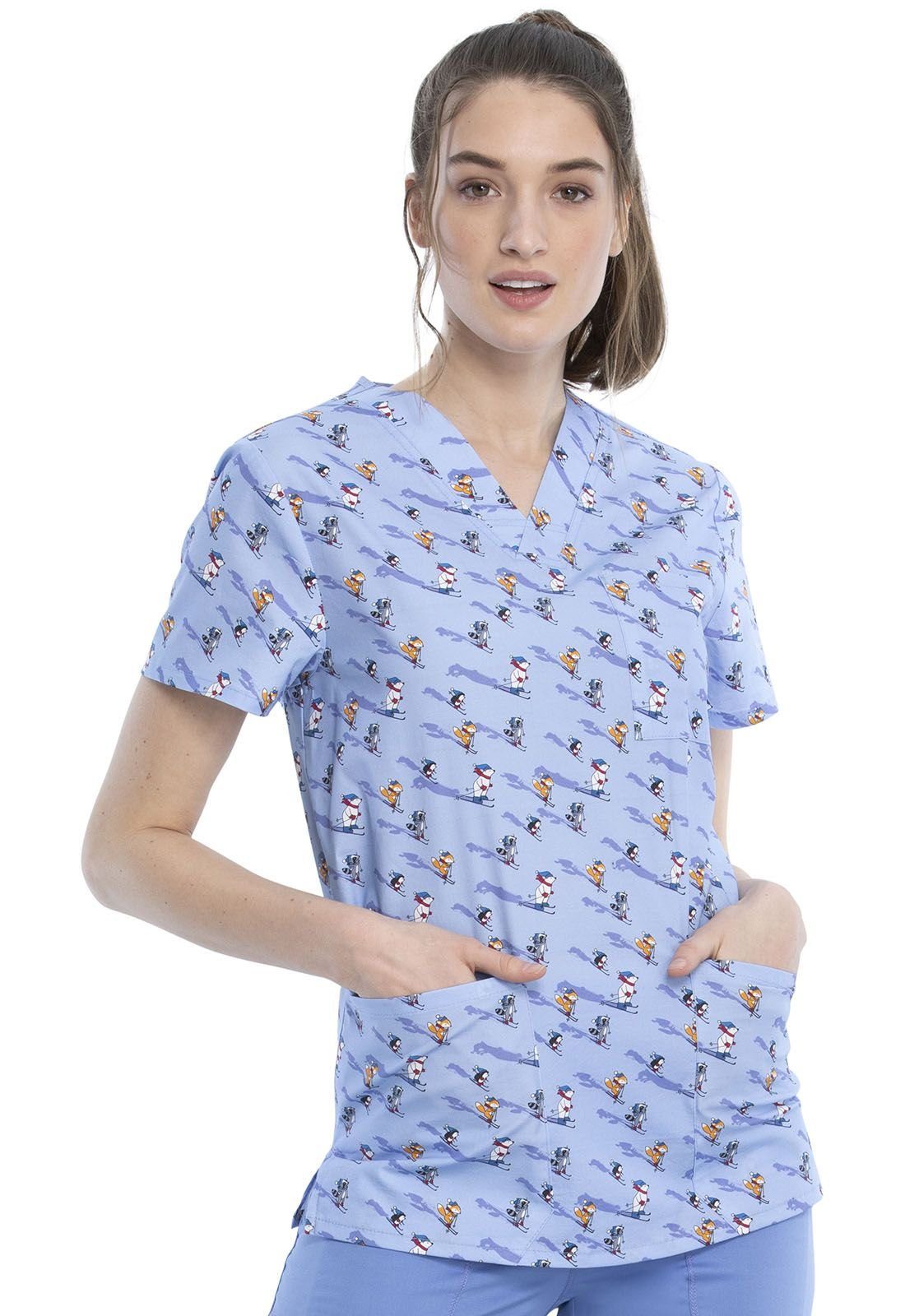Cherokee Funktionsbluse Bunt bedruckter Damen Kasack