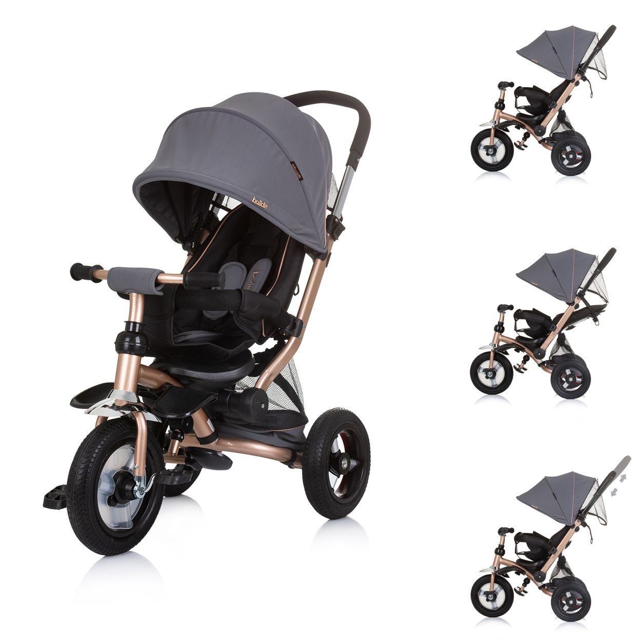 Chipolino Dreirad Tricycle Dreirad Bolide, 2-in-1